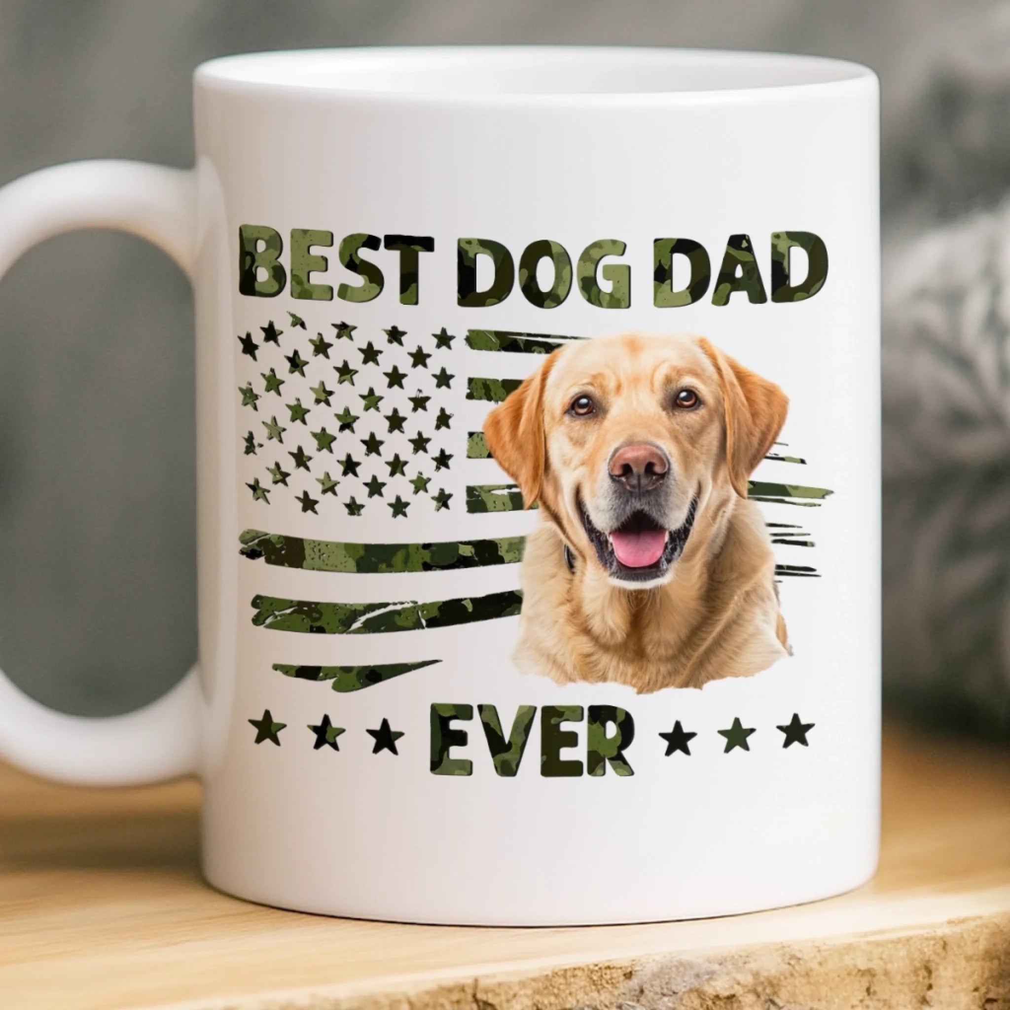 Custom Photo Mug Personalized Father’s Day Birthday Gift for Dog Cat Lovers Love Comes With Fur