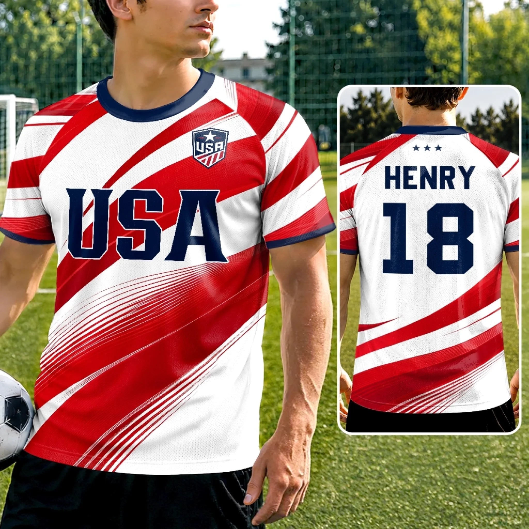 Custom Men's USA 2026 Jersey Shirt Personalized Birthday Gift for Soccer Fans