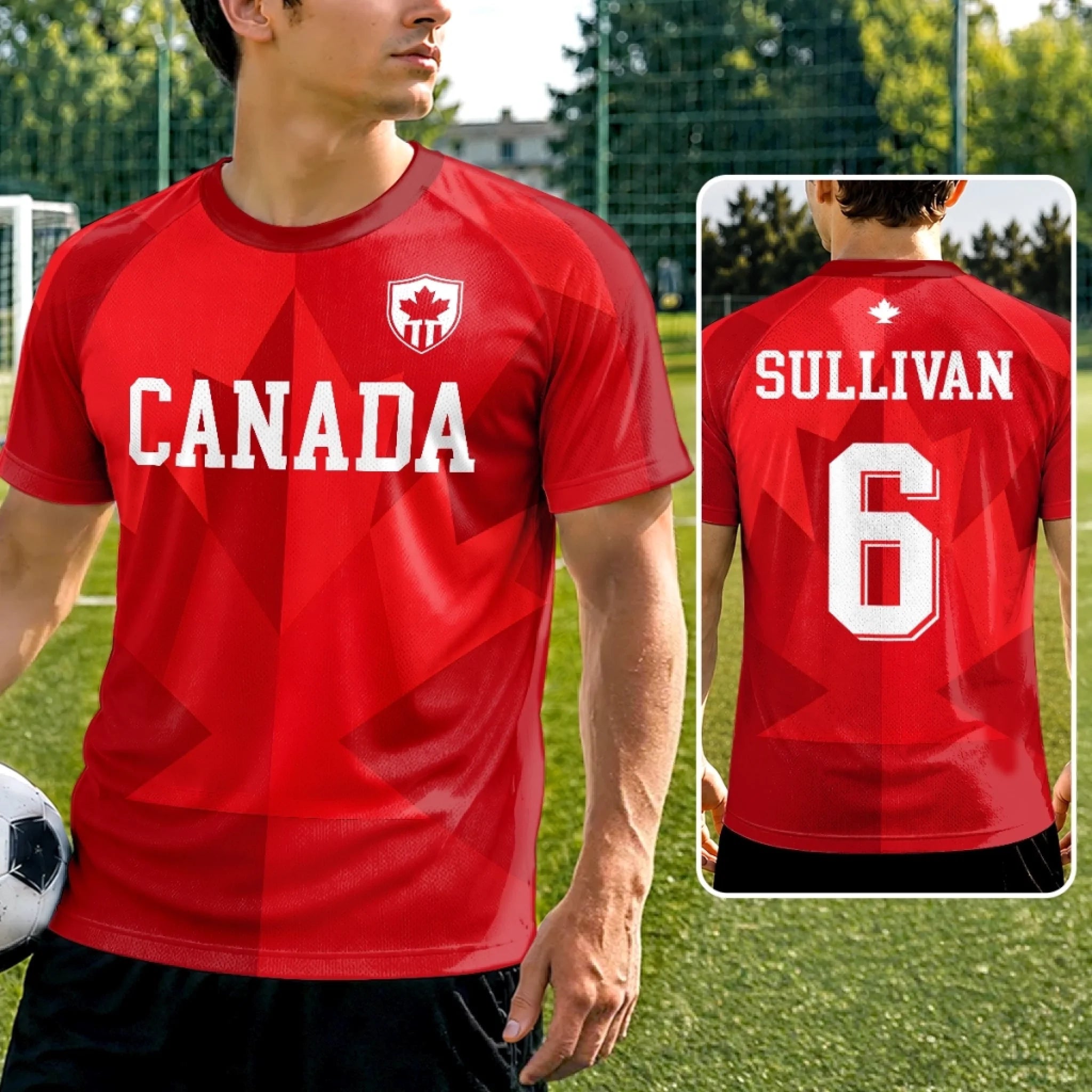 Custom Men's Canada 2026 Jersey Shirt, Personalized Soccer Birthday Gift for Fans