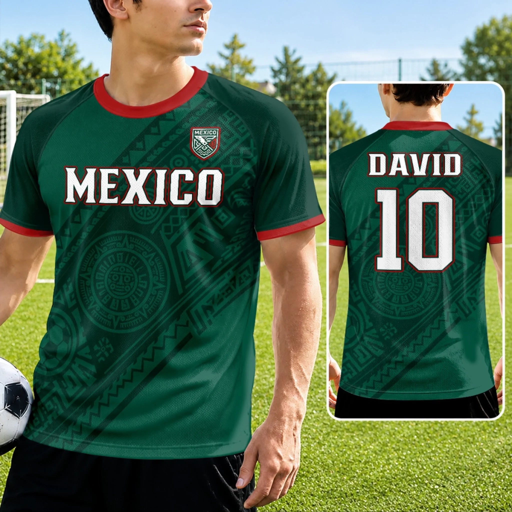 Custom Men's Mexico 2026 Jersey Shirt Personalized Birthday Gift for Soccer Fans