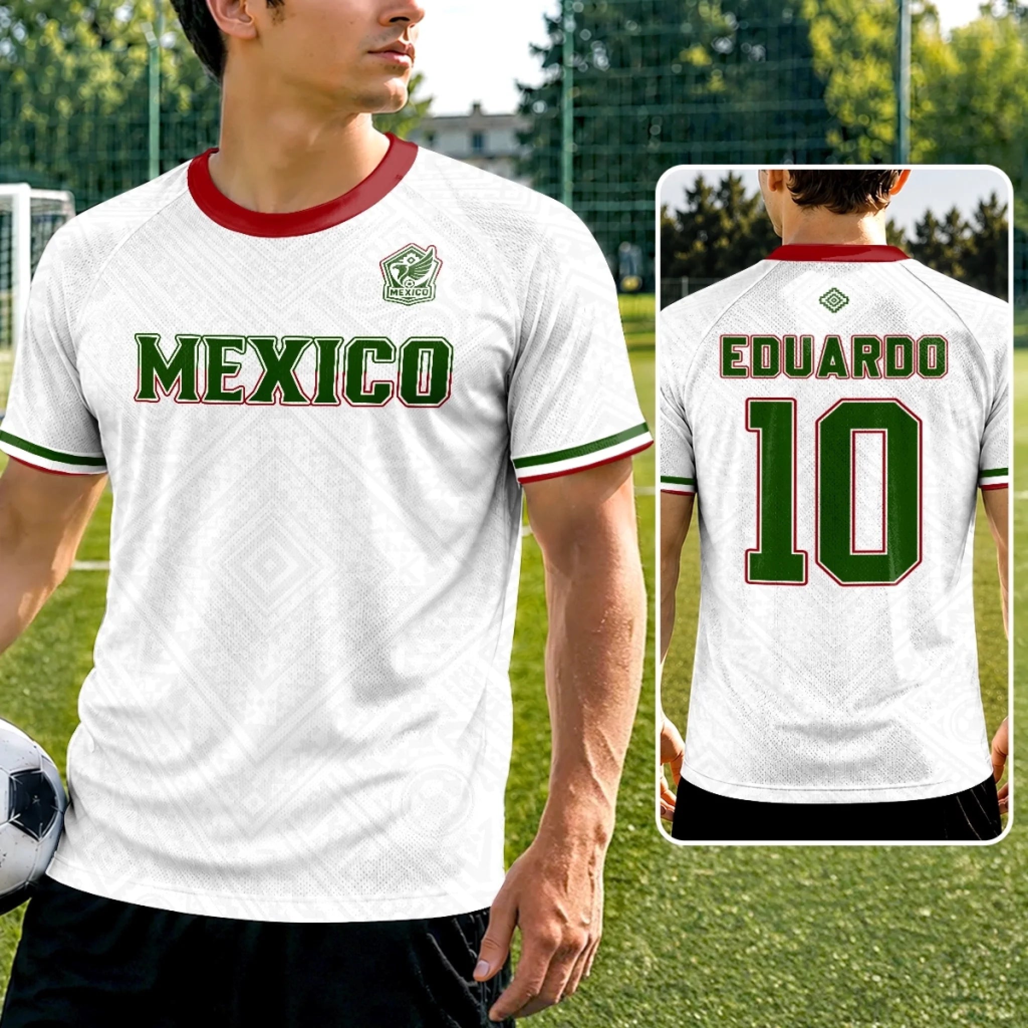 Custom Men's Mexico 2026 Jersey Shirt Personalized Birthday Gift for Soccer Lovers