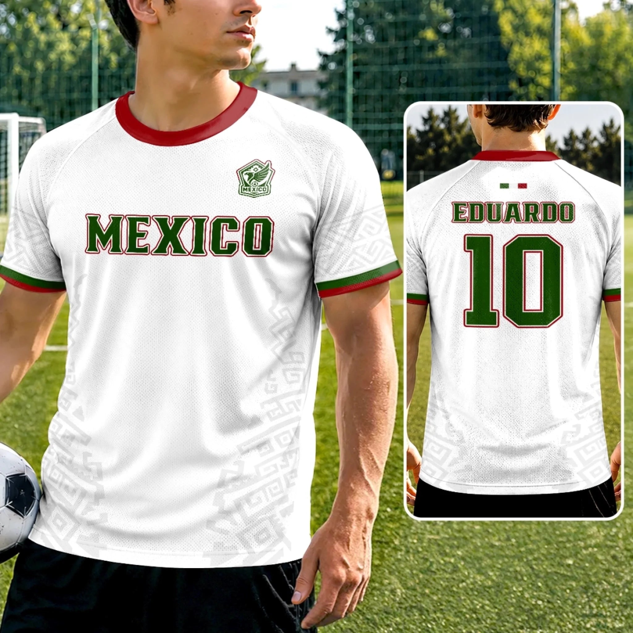 Custom Men's Mexico 2026 Jersey Shirt, Personalized Soccer Birthday Gift for Fans