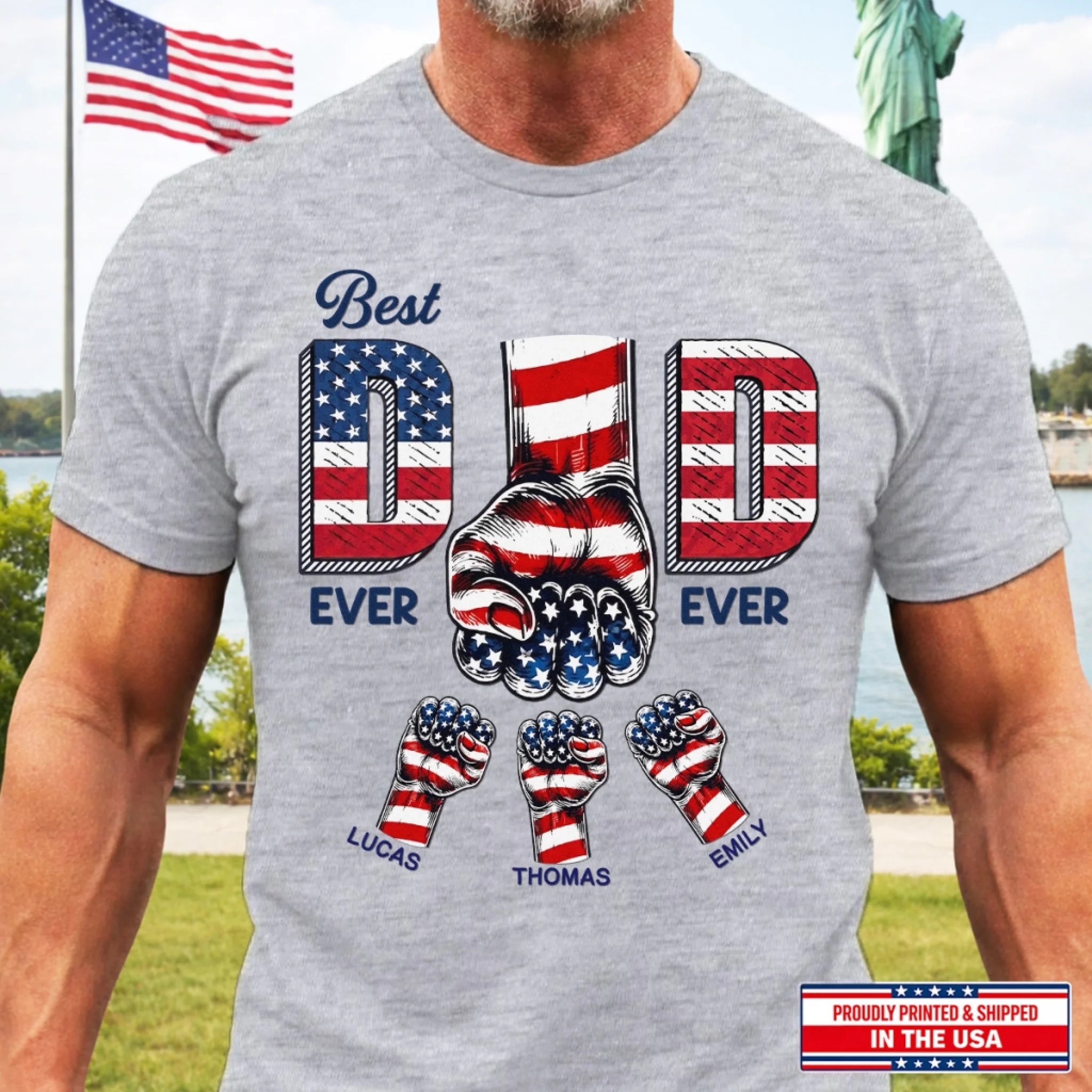 Custom T-Shirt or Hoodie, Personalized America 250th Anniversary Gift for Dad or Grandpa