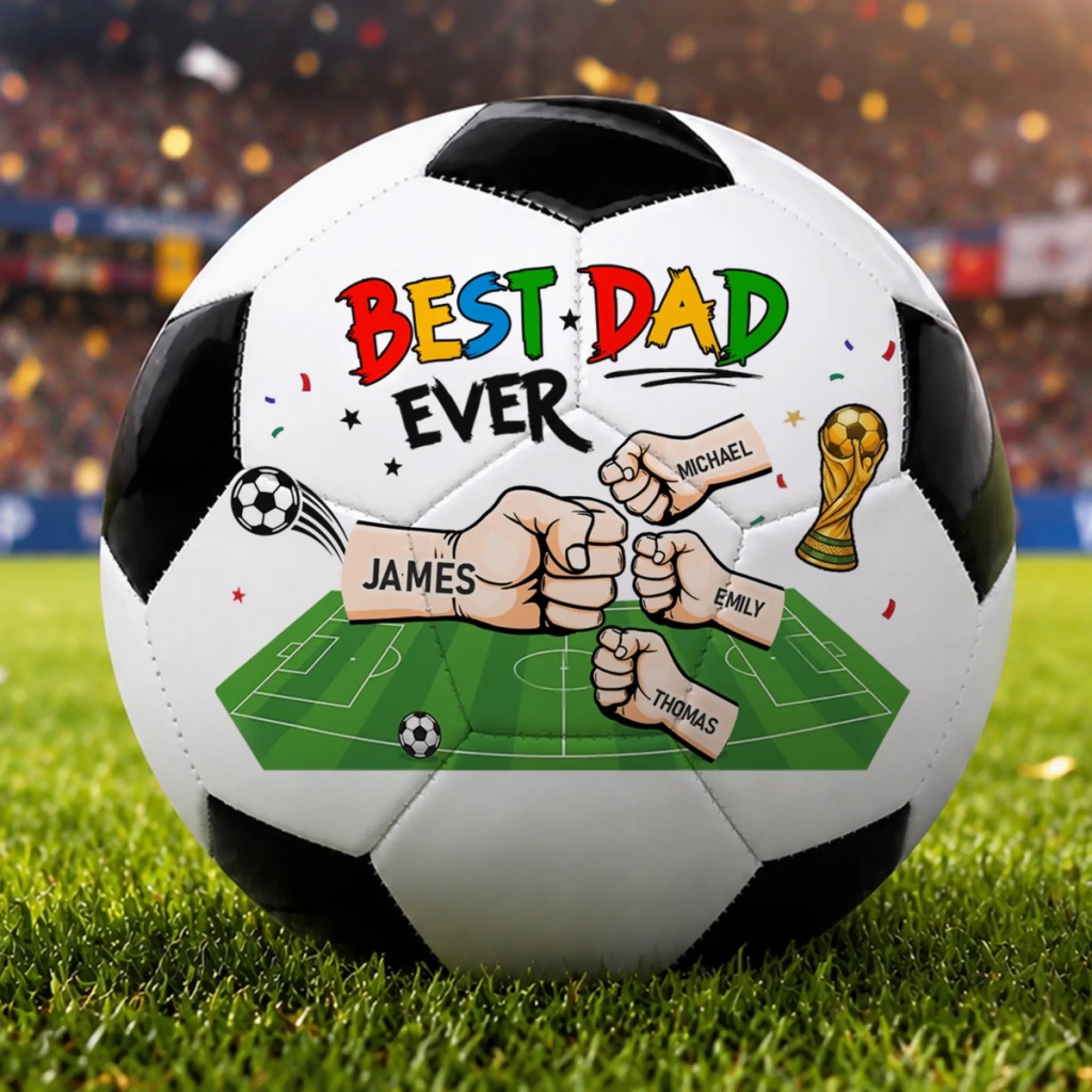 Custom LA 2026 Soccer Dad Soccer Ball, Personalized Father's Day Gift for Dad or Grandpa