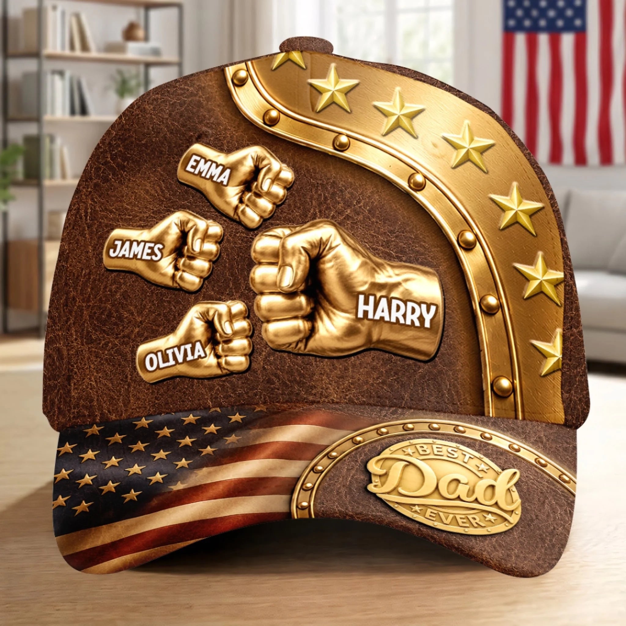 Custom Cap for Dad or Grandpa, Personalized Father’s Day Birthday Gift, Great Family Dad Hat