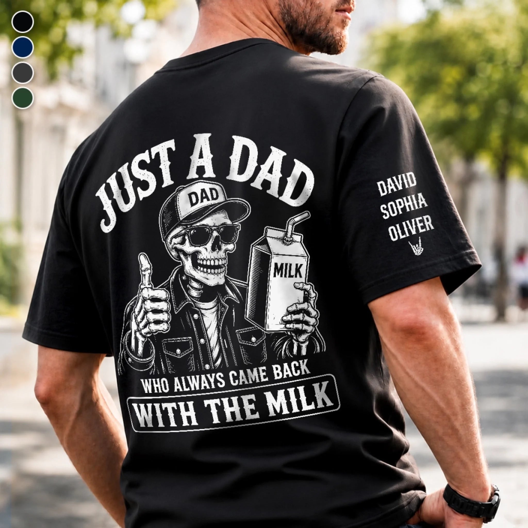 Custom Back Printed Shirt for Dad or Grandpa Personalized Father’s Day Birthday Gift