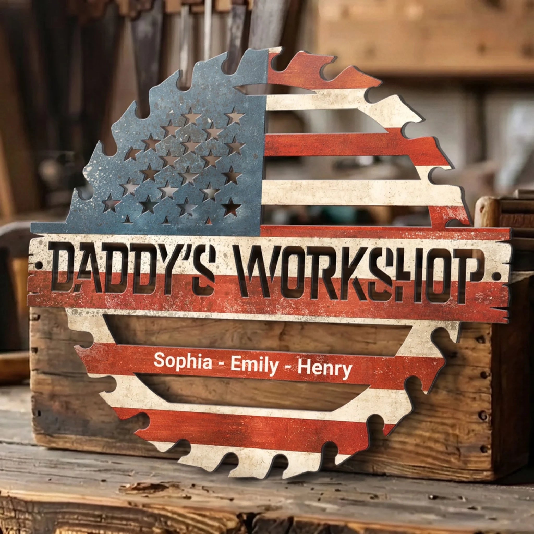 Custom Metal Garden Stake Sign, Personalized Father’s Day Gift for Dad or Grandpa’s Handyman Corner
