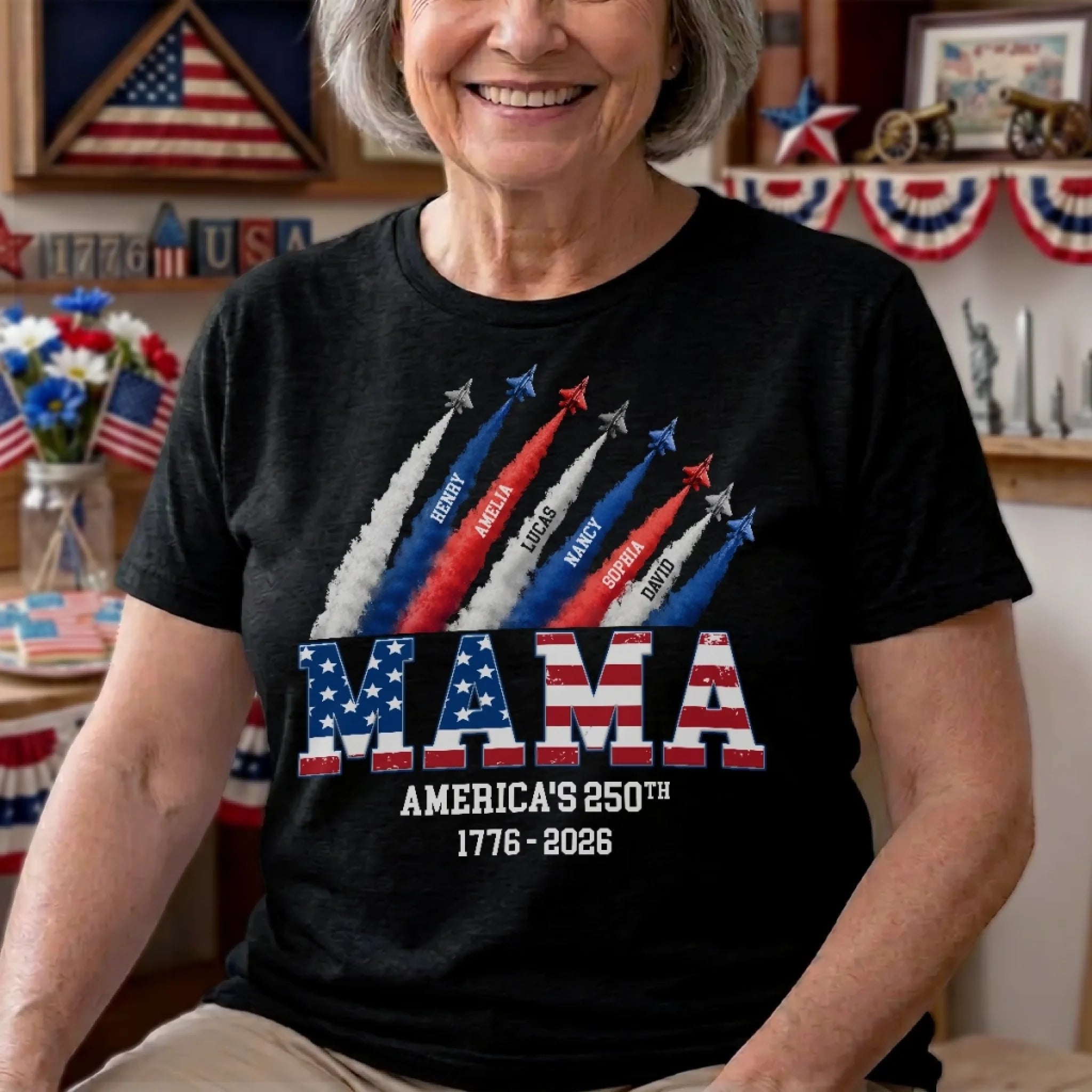 Personalized 4th of July T-Shirt or Hoodie for Mom Grandma, Favorite Little Firecrackers Gift