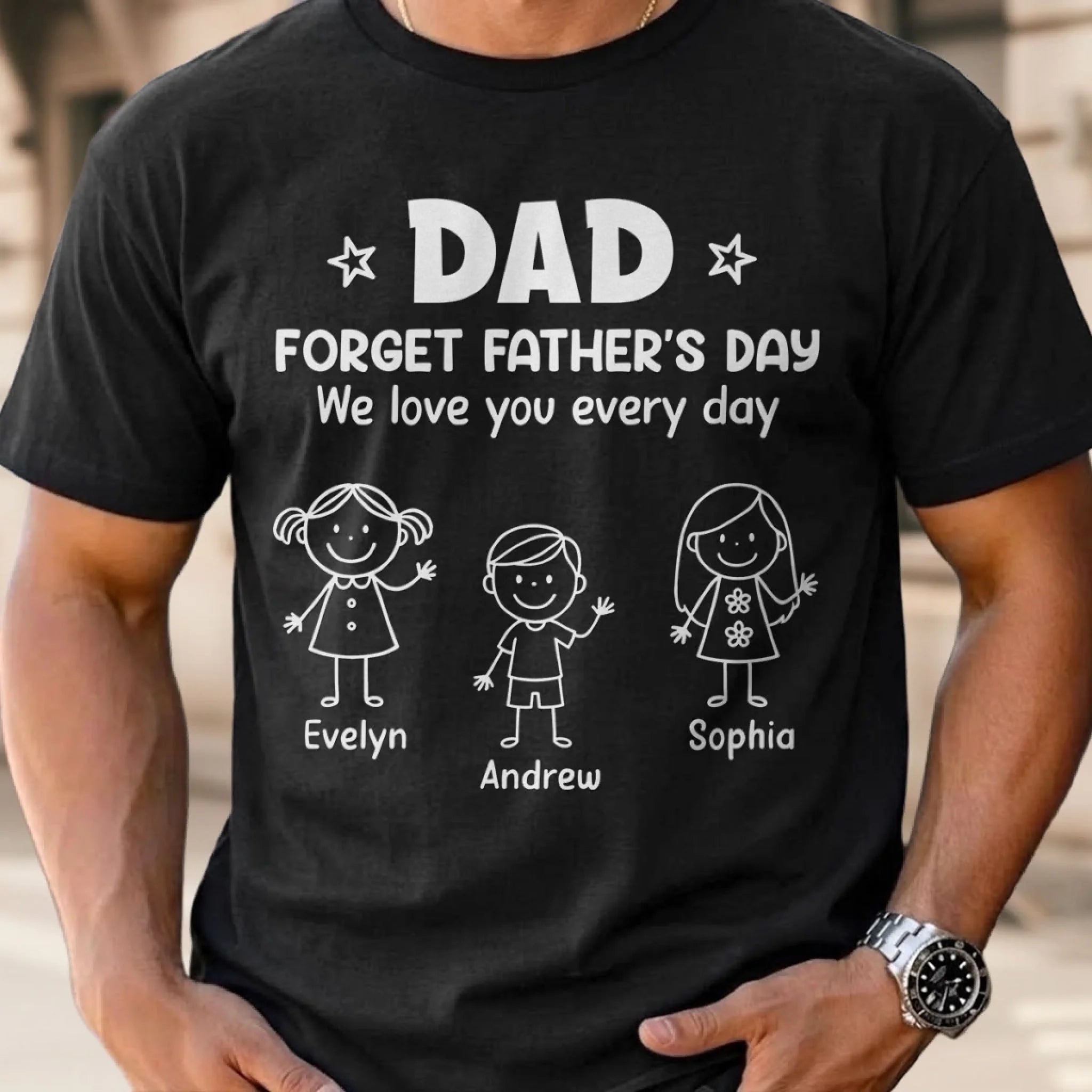 Personalized Dad T-Shirt or Hoodie, Custom Father's Day Birthday Gift for Dad or Grandpa