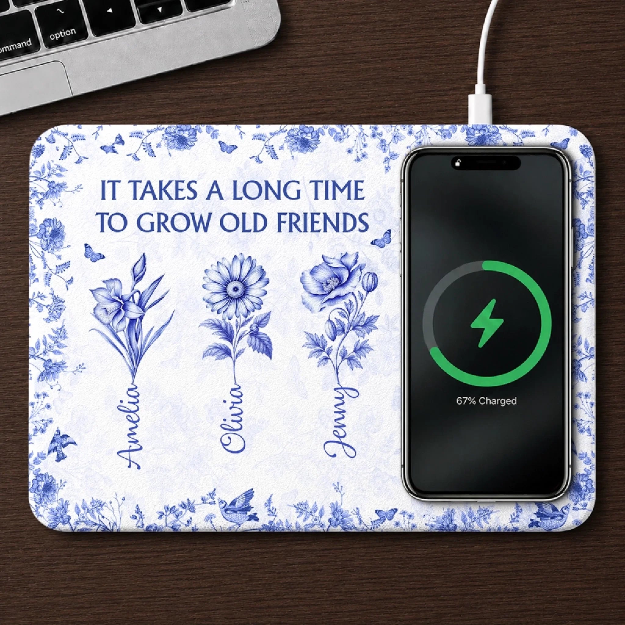 Custom Charging Mat Personalized Best Friend Birthday Gift for Her Women Sisters BFF