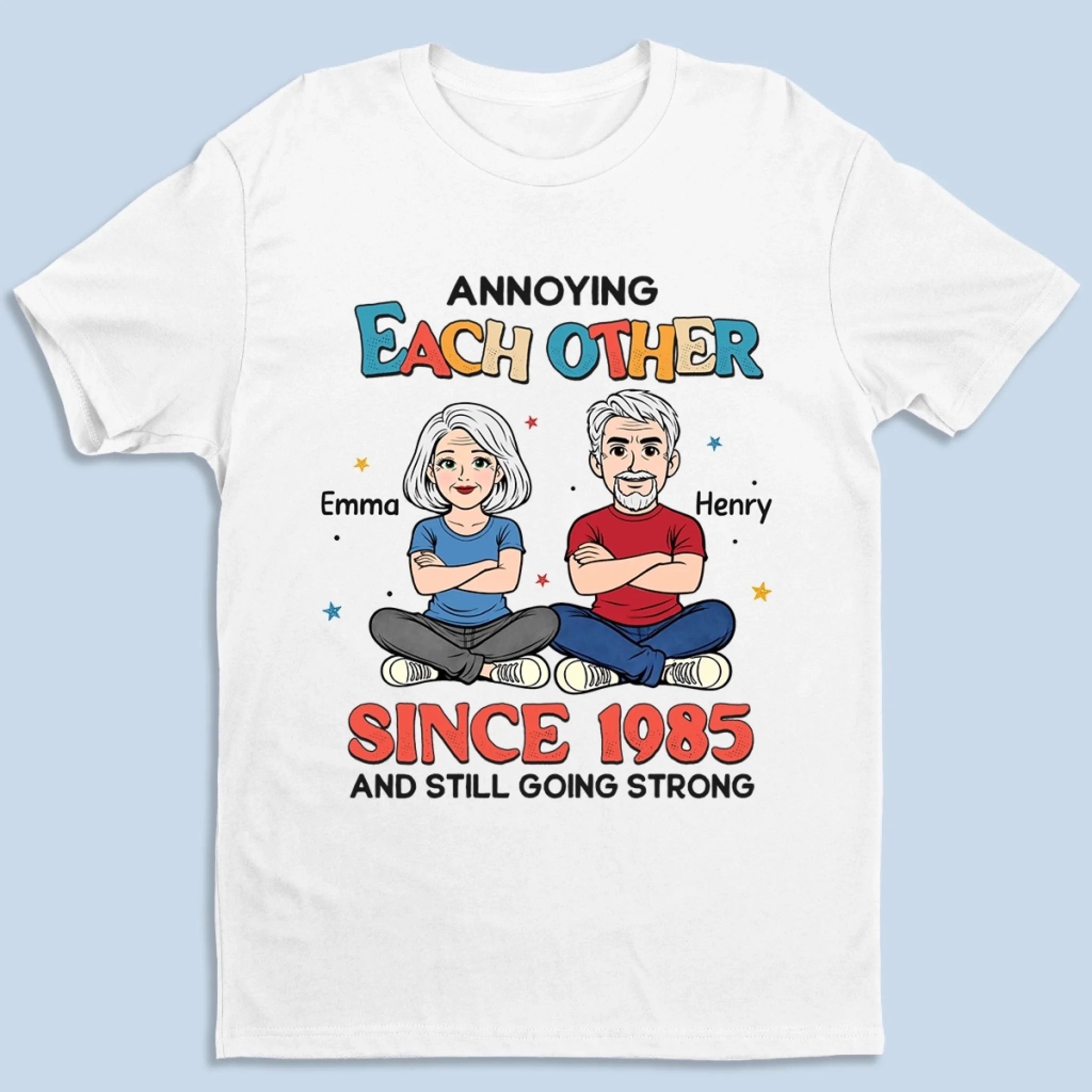Custom T-Shirt or Hoodie, Personalized Stuck With You Forever Anniversary Gift for Couples