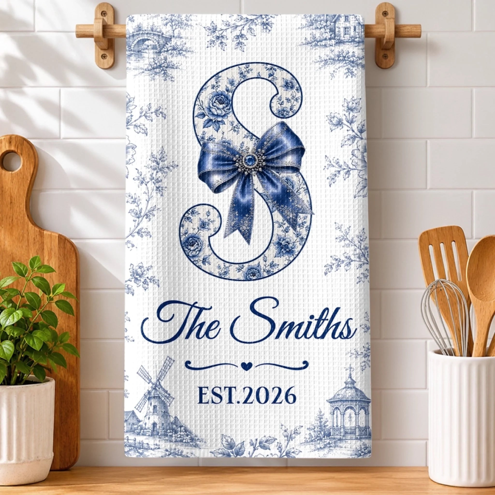 Custom Kitchen Towel Personalized Birthday Gift for Best Friends and Family Our Little Peaceful Sanctuary