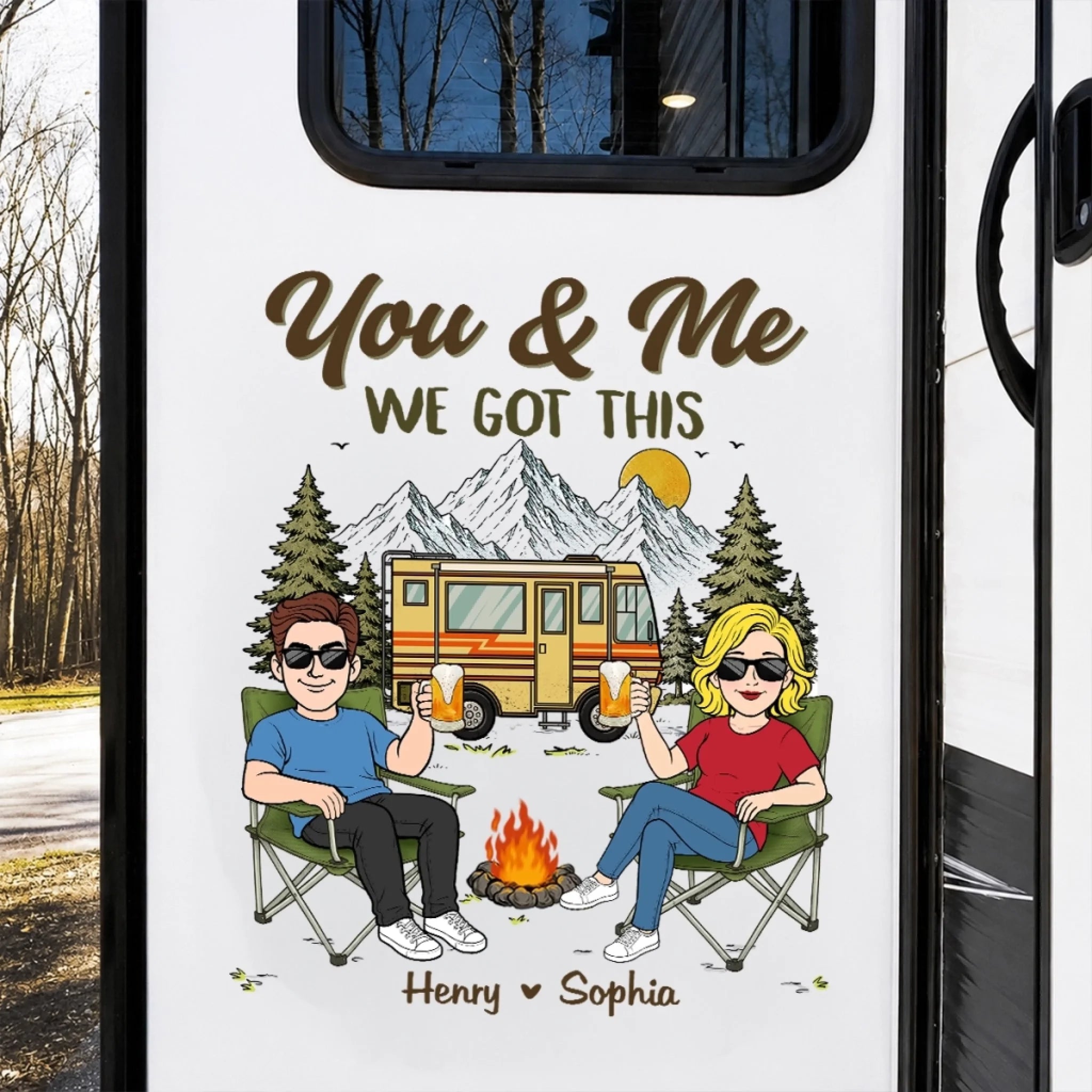 Custom RV Decal Personalized Anniversary Wedding Camping Gift for ...