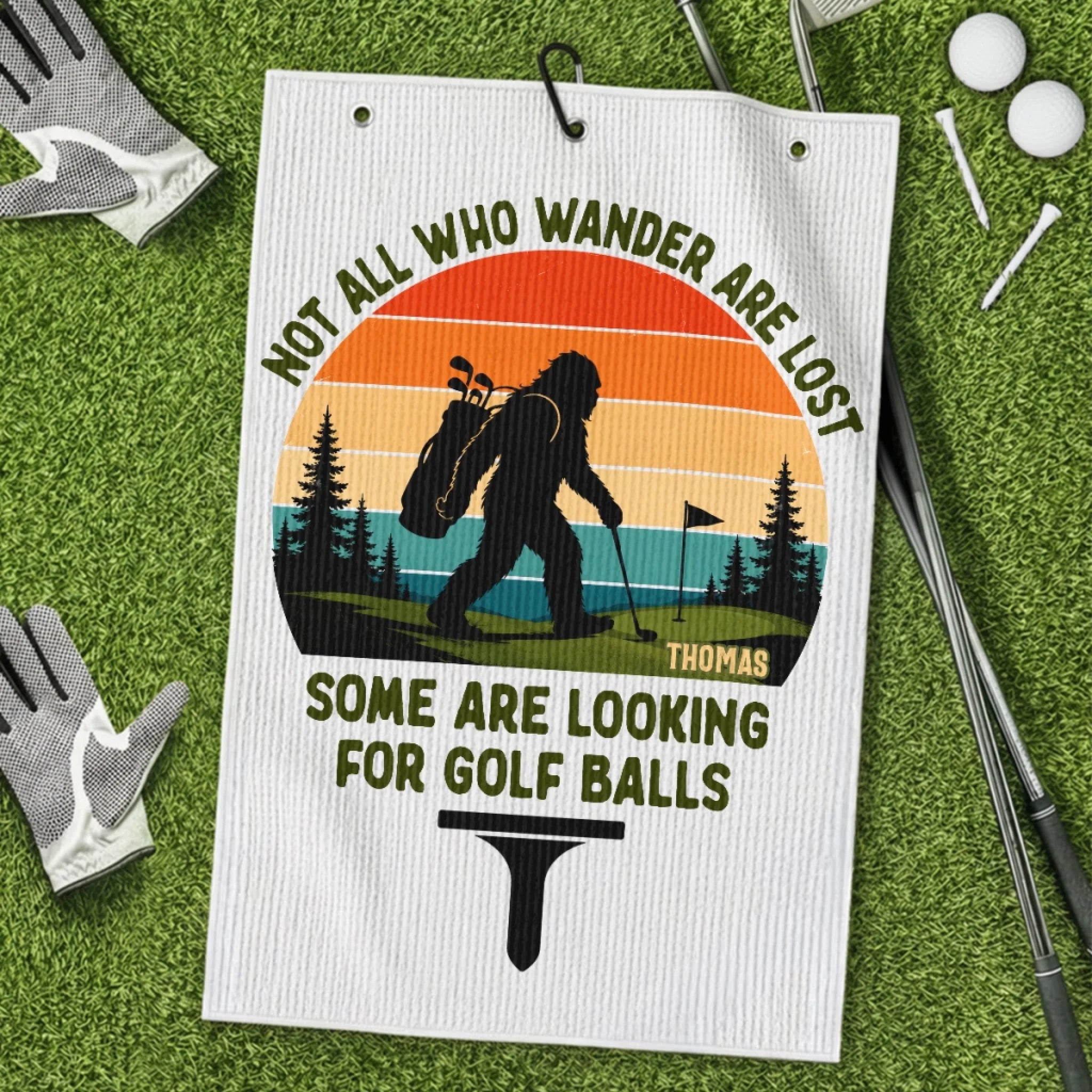 Custom Golf Towel Personalized Birthday Gift for Golf Lovers - Swing Relax Repeat
