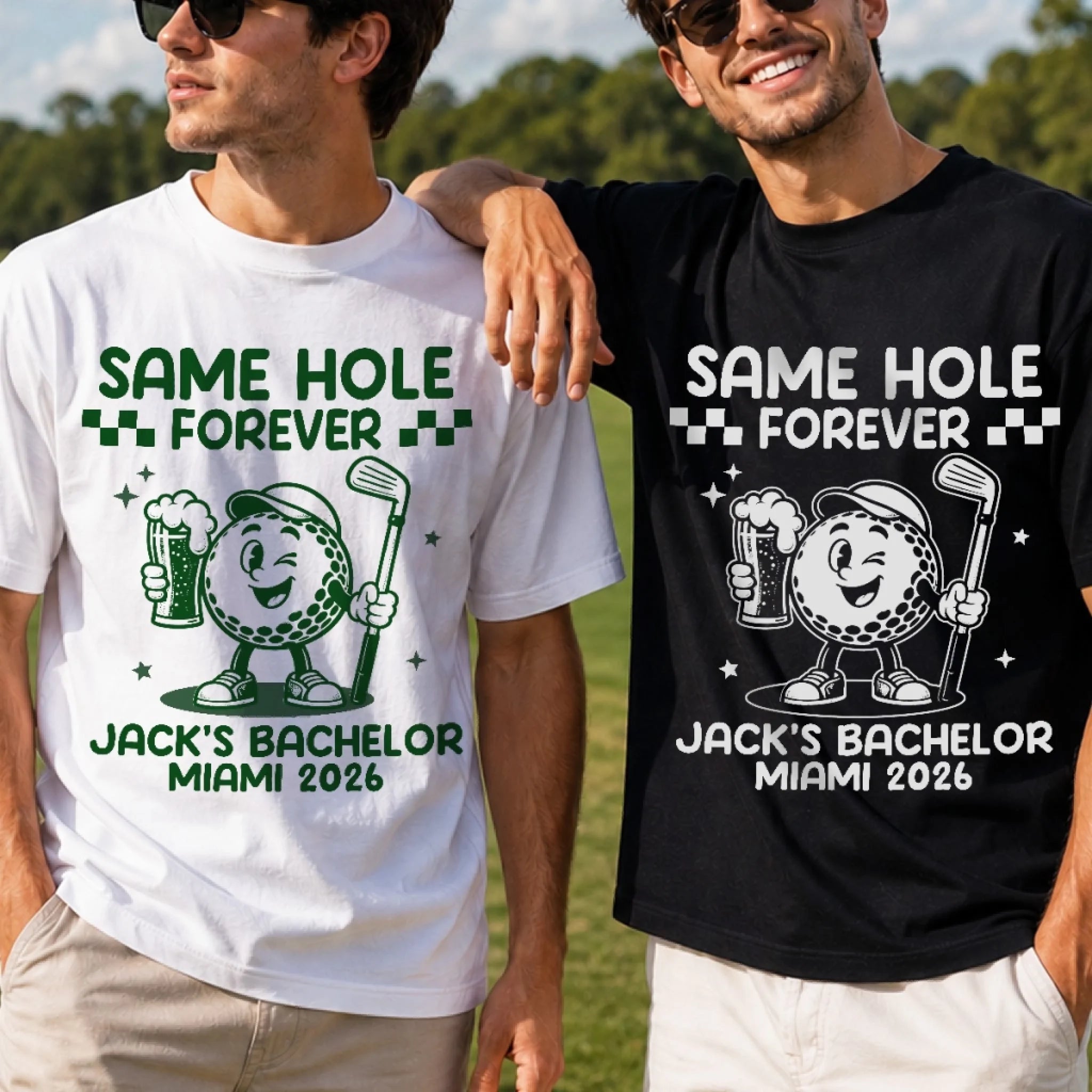Custom Bachelor Golf Party T-Shirt or Hoodie, Personalized Golf Birthday Gift for Sports Fans