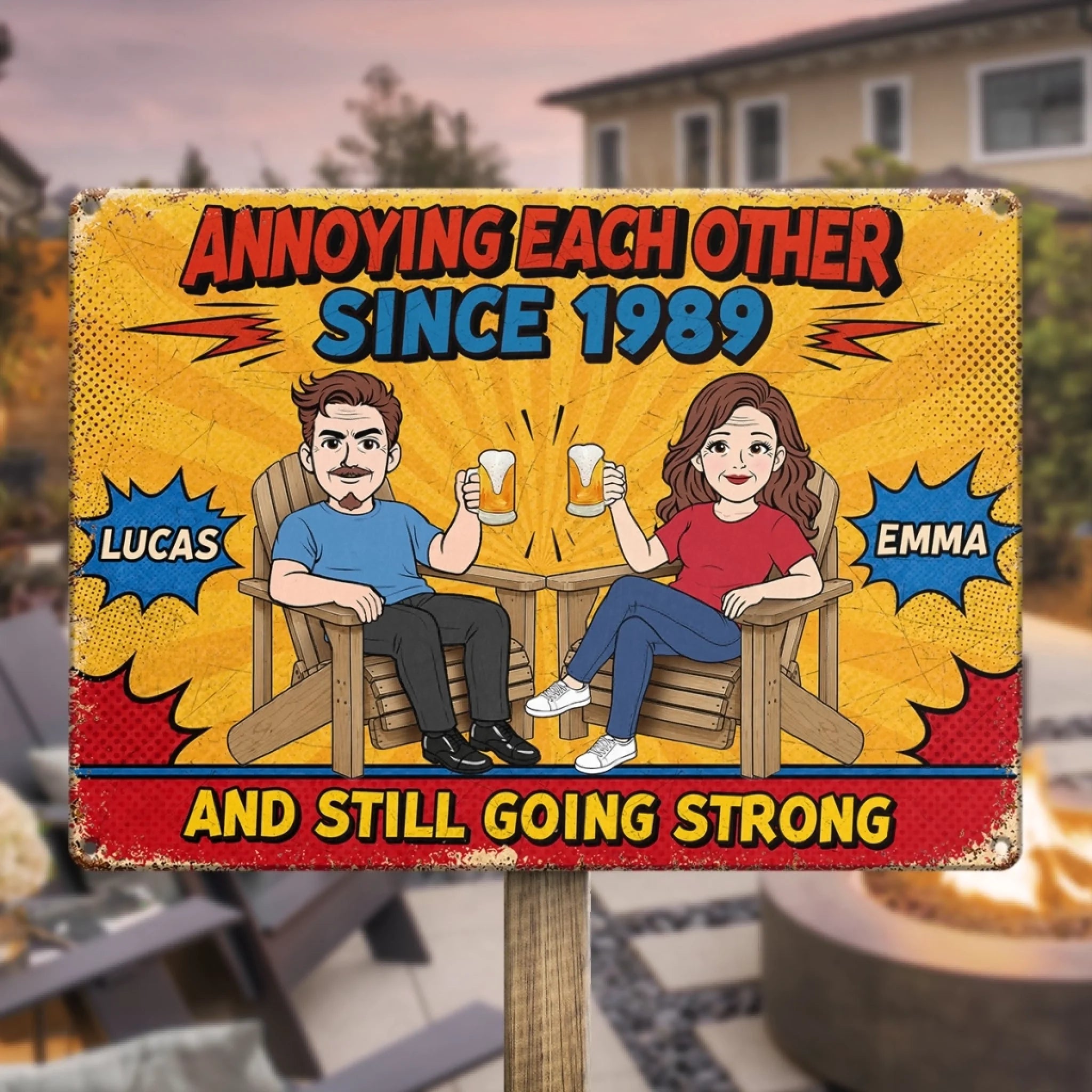 Personalized Metal Sign for Couples, My Favorite Person to Annoy Anniversary Wedding Gift