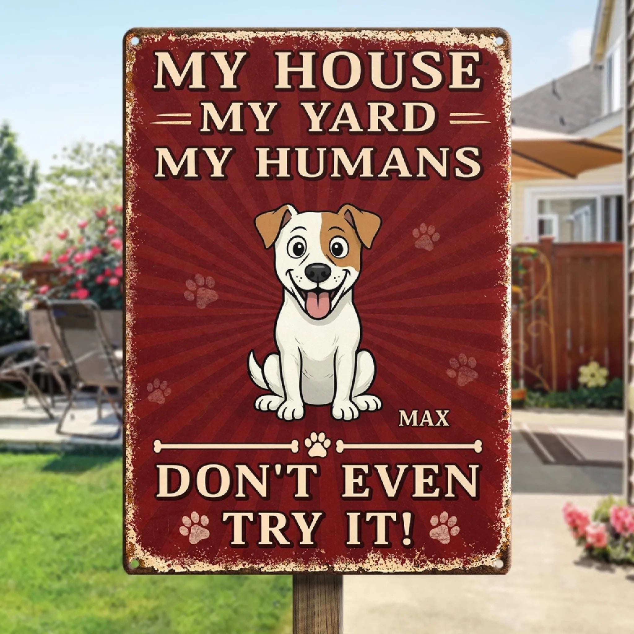 Custom Home Decor Metal Sign, Personalized Birthday Gift for Dog Lovers, Dog Dad and Mom