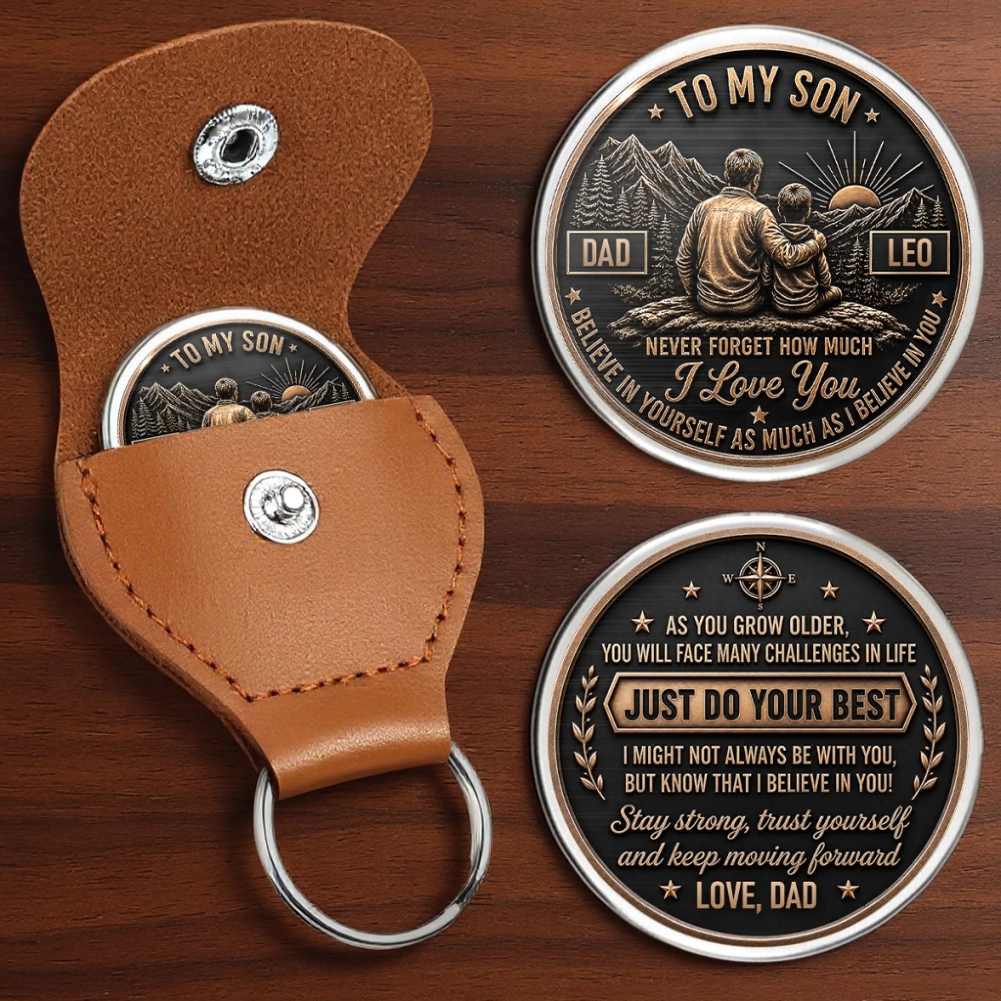 Custom Pocket Hug Personalized Birthday Gift for Son, You Mean The World To Me Keepsake