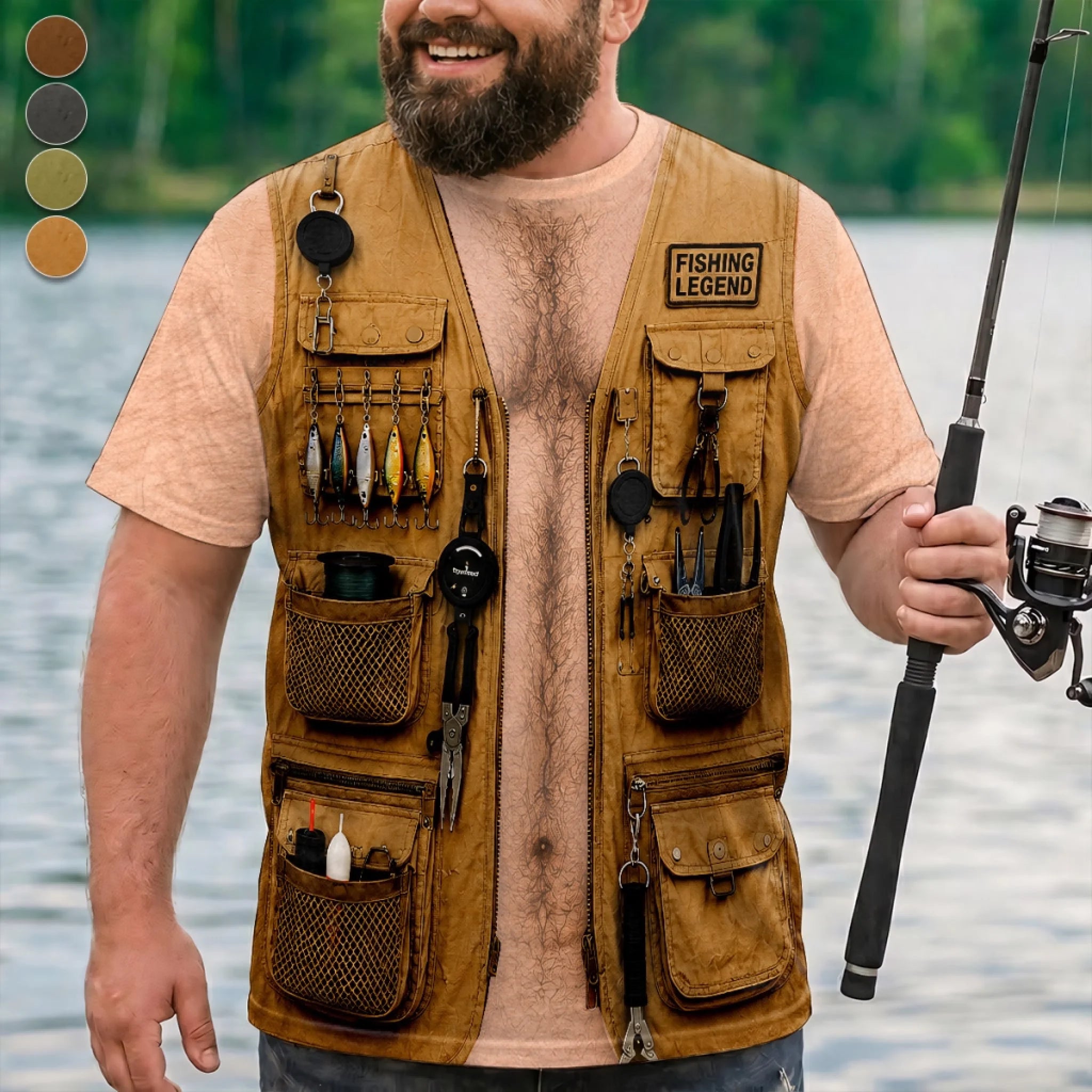 Custom Funny Fishing T-Shirt, Personalized Birthday Gift for Men Fishermen, No Fish Can Resist This Look