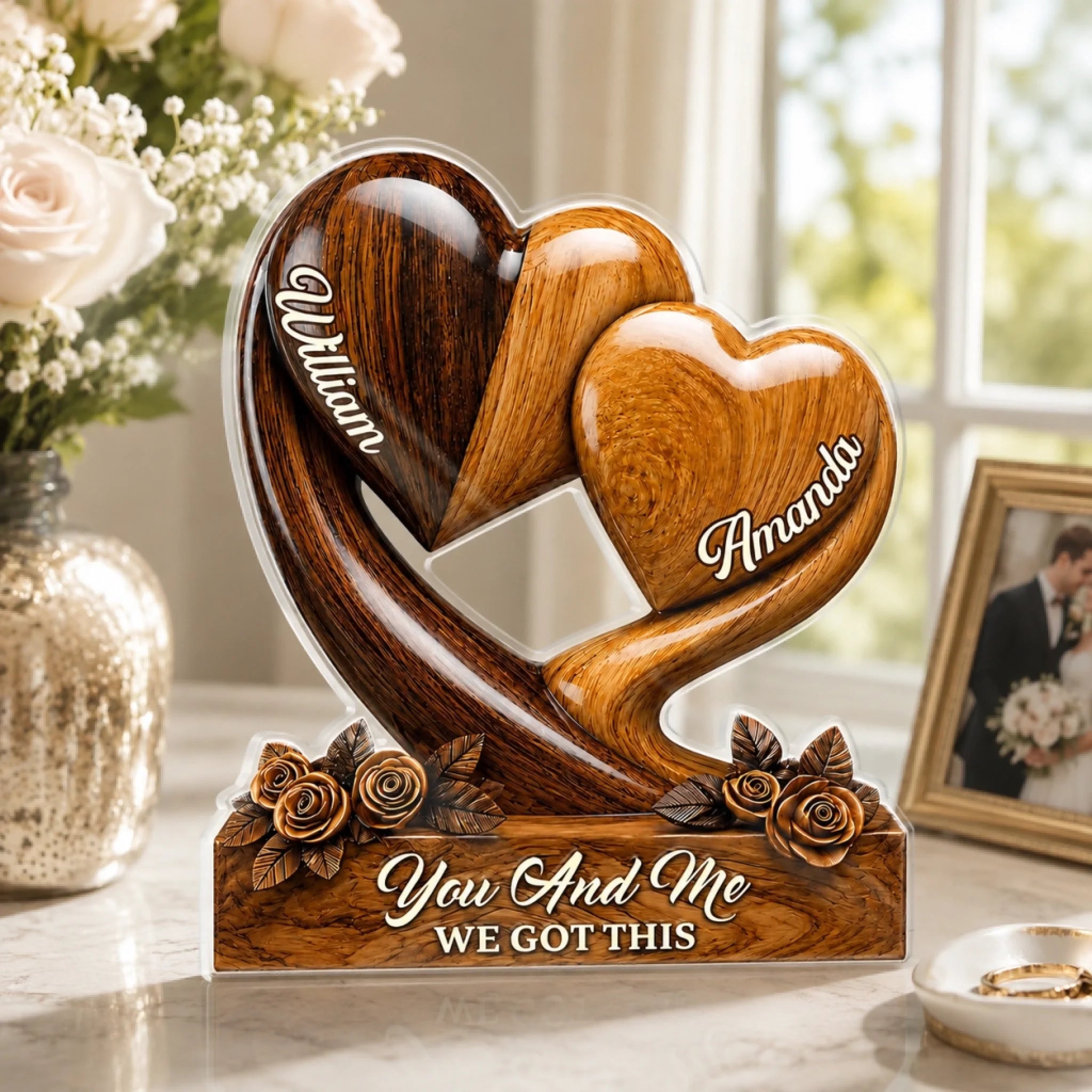 Custom Acrylic Plaque Personalized Anniversary Wedding Gift for Husband Wife Him Her Together Every Season