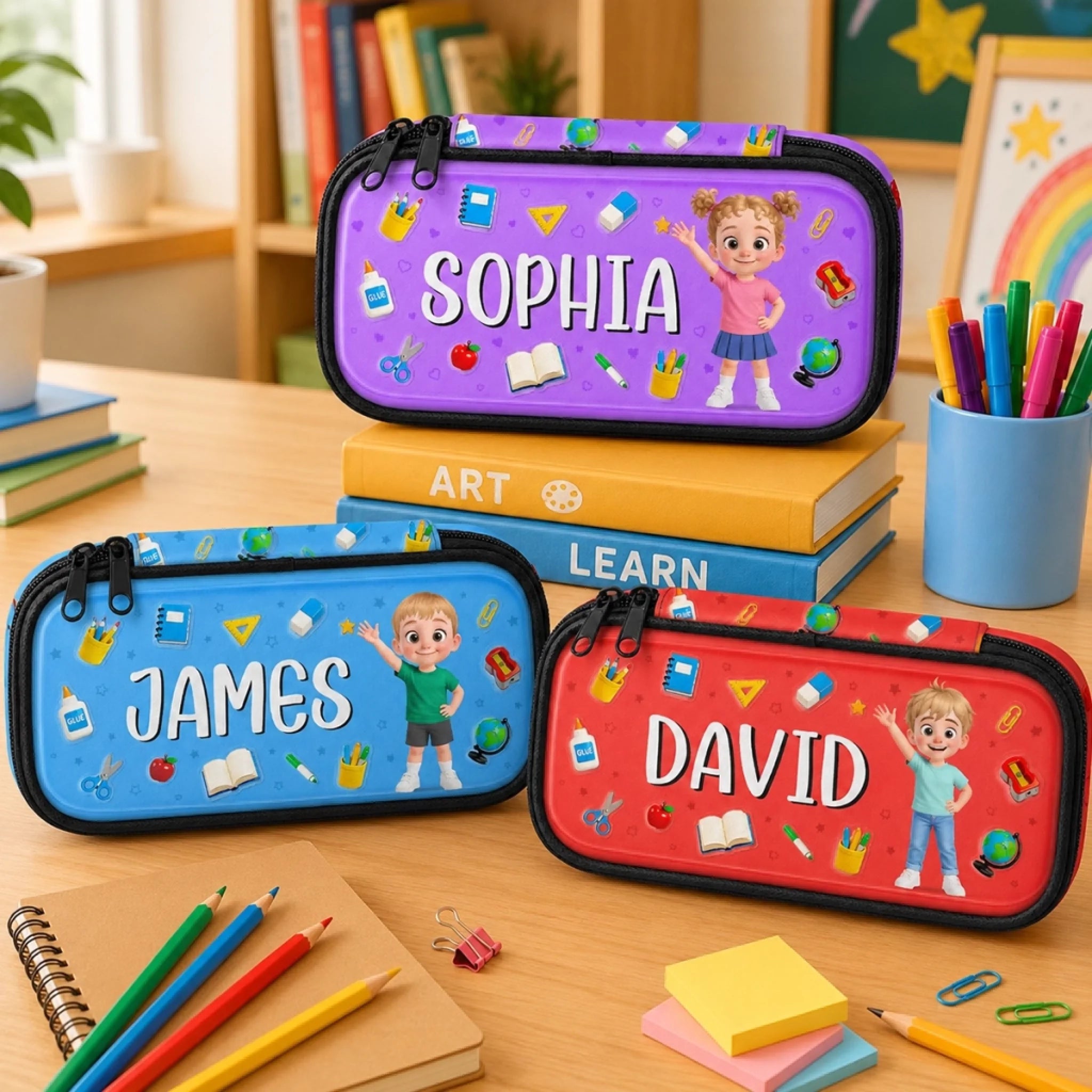 Custom Kids Pencil Canvas Case Personalized Back to School Gift - I Can Do It