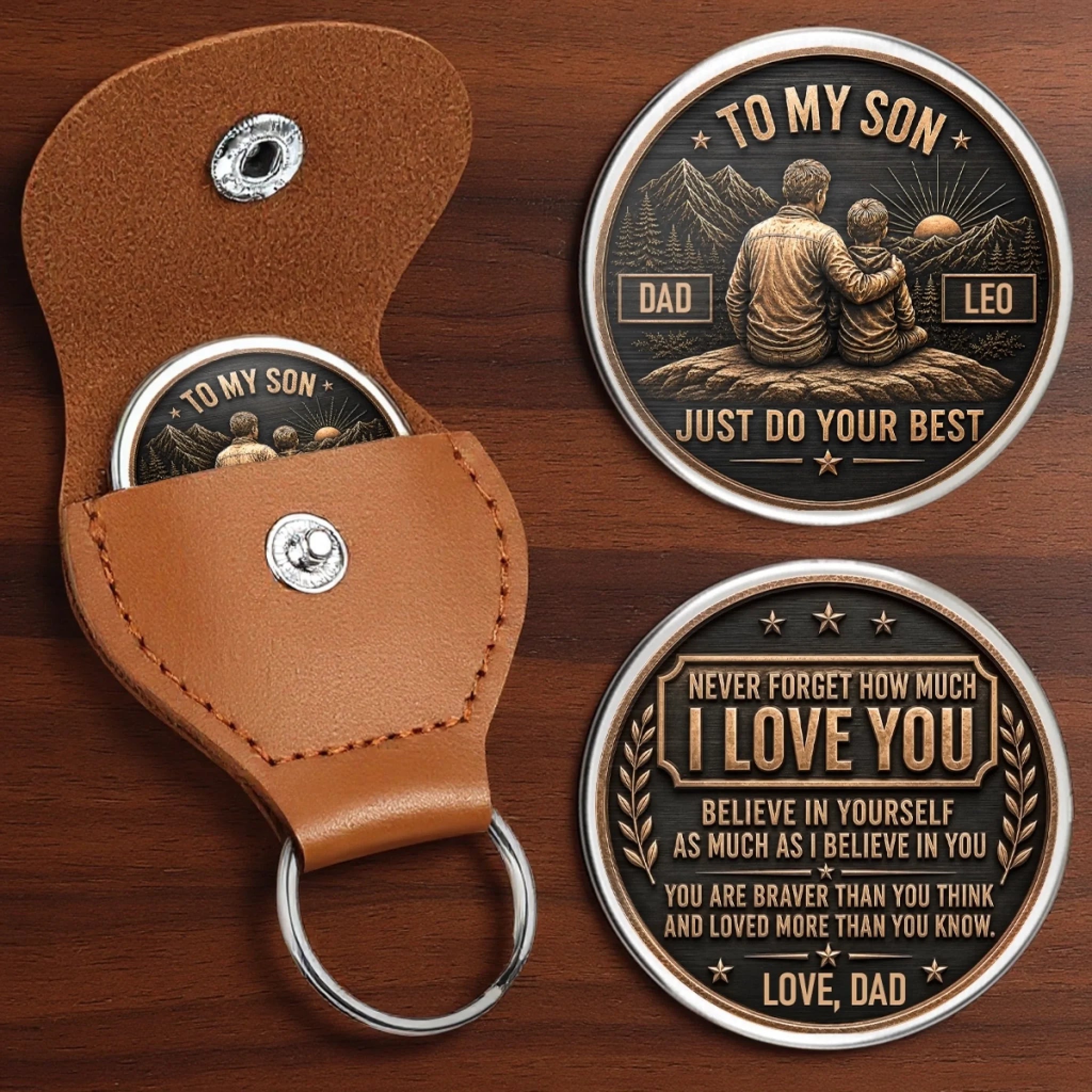 Custom Pocket Hug Personalized Birthday Gift for Son, Never Forget How Much I Love You Keepsake