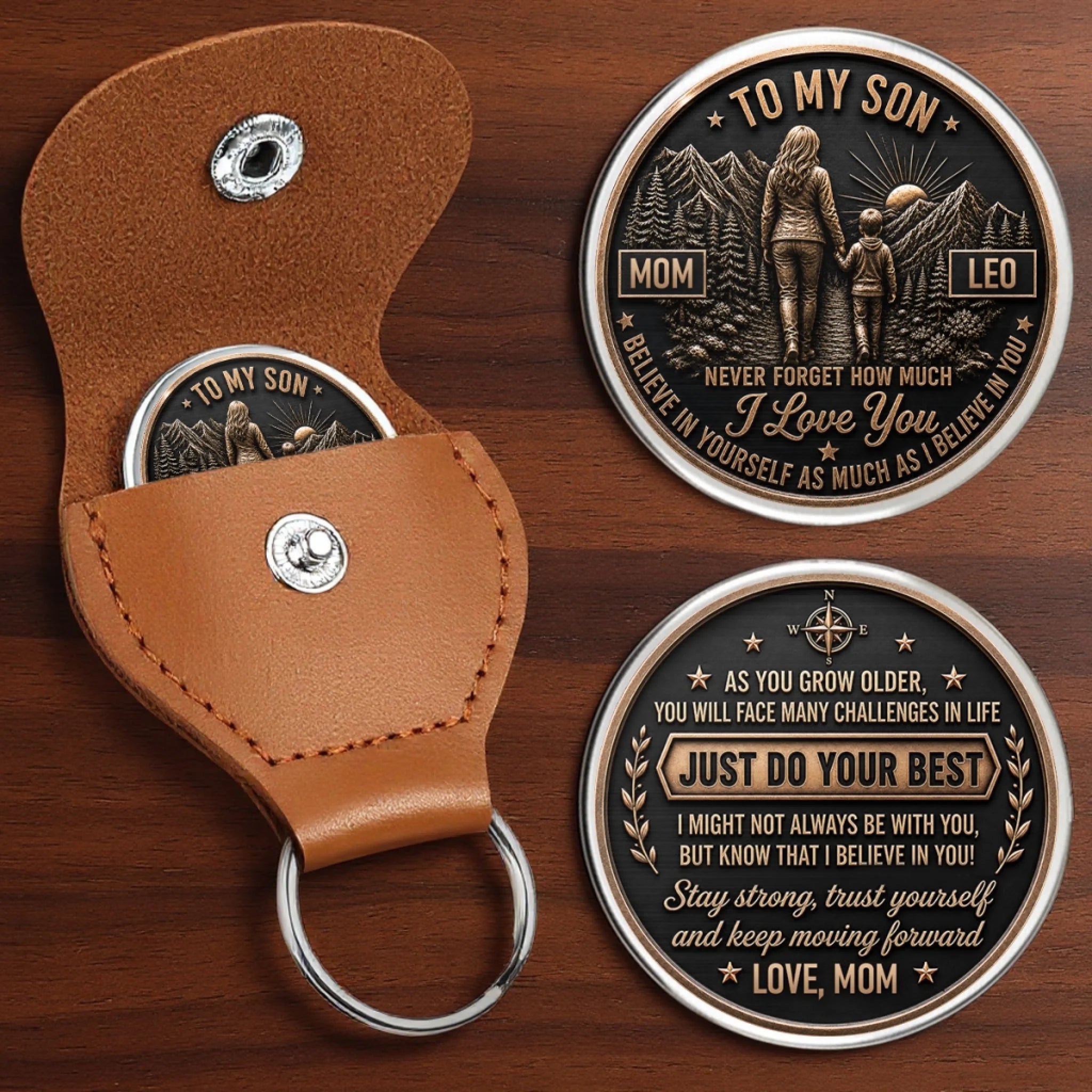 Custom Pocket Hug Personalized Birthday Gift for Son, Always Remember I Love You Keepsake Token