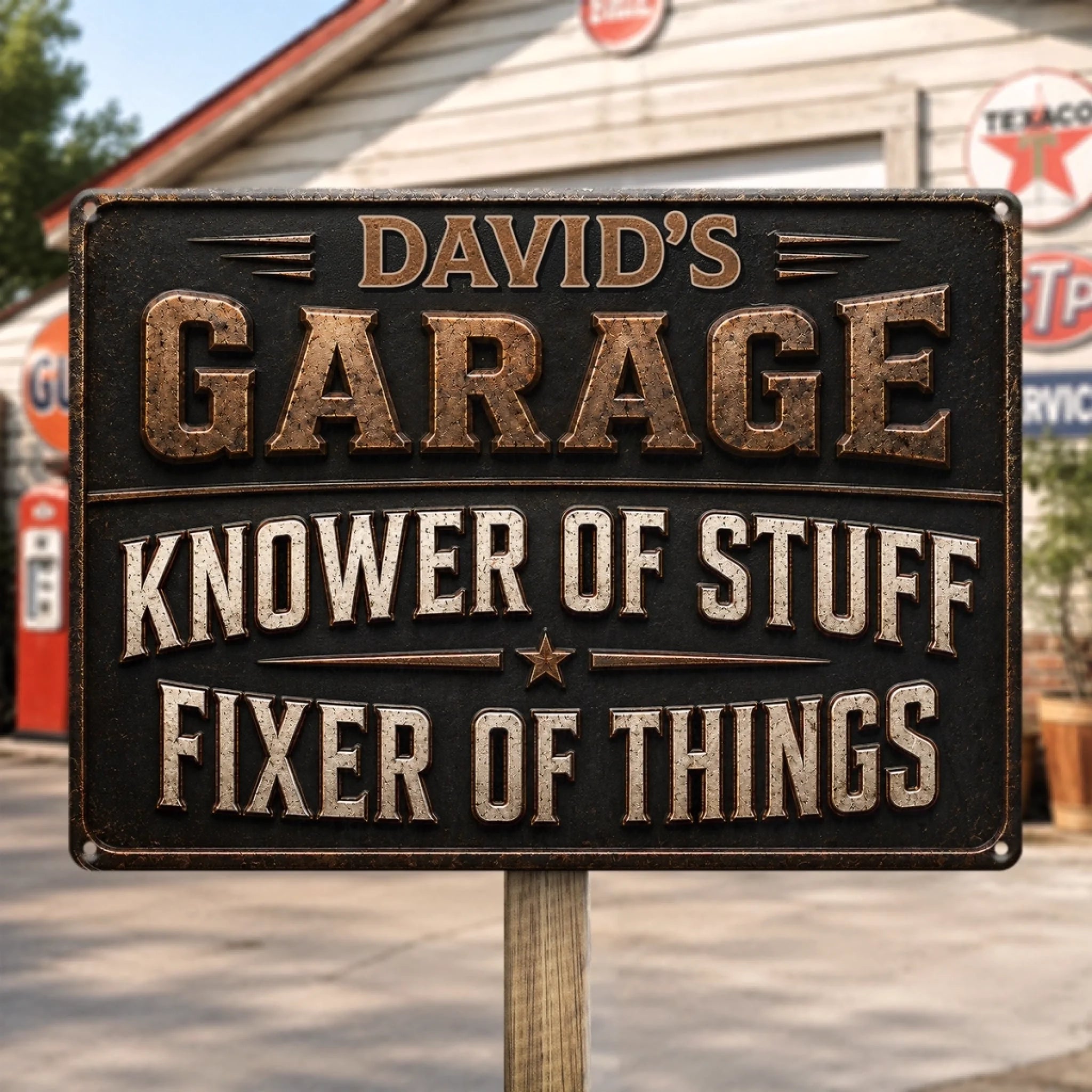 Custom Home Decor Metal Sign Personalized Gift for Dad Husband Grandpa Brother or Son