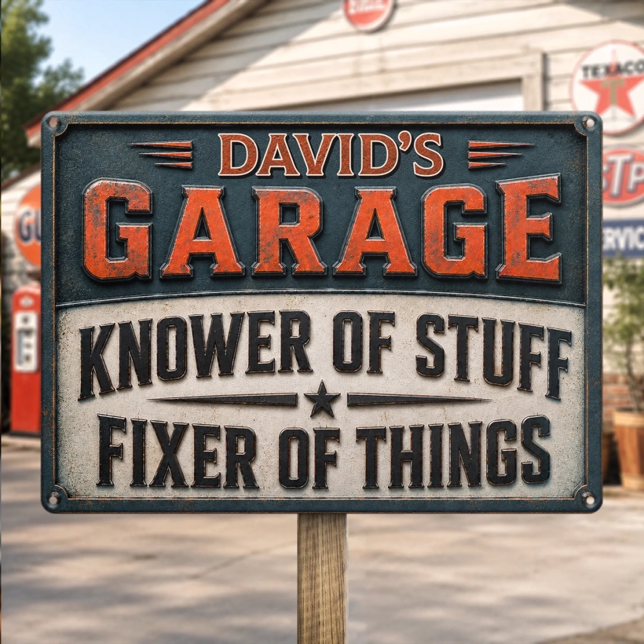 Personalized Metal Sign for Home Decor, Master of Tools Gift for Husband, Dad, Grandpa or Son