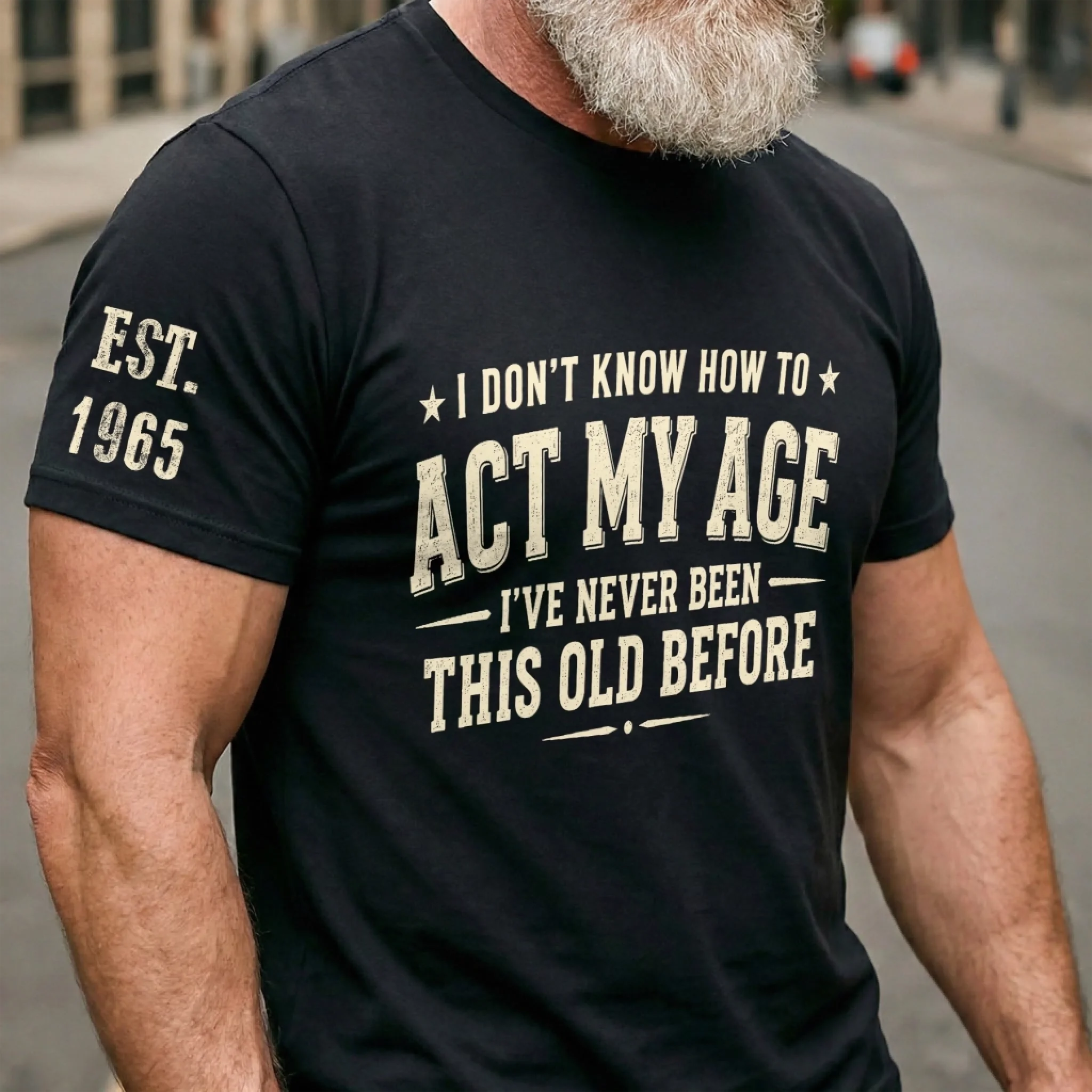 Custom Unisex T-Shirt With Sleeve Design, Personalized Built Different Birthday Gift for Men and Family