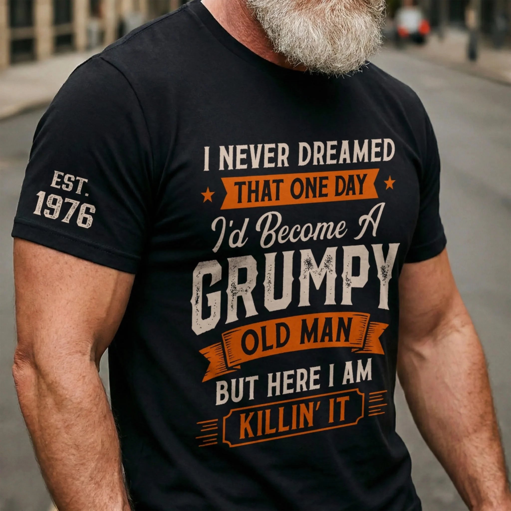 Custom T-Shirt Personalized Birthday Gift for Husband Dad Grandpa Brother Son - The Older I Get