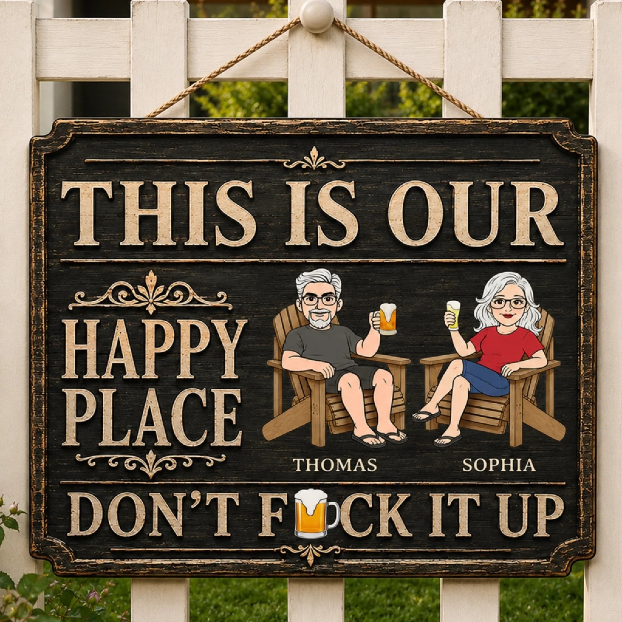 Custom Wood Sign Personalized Summer Vacation Travel Gift for Husband and Wife Him and Her