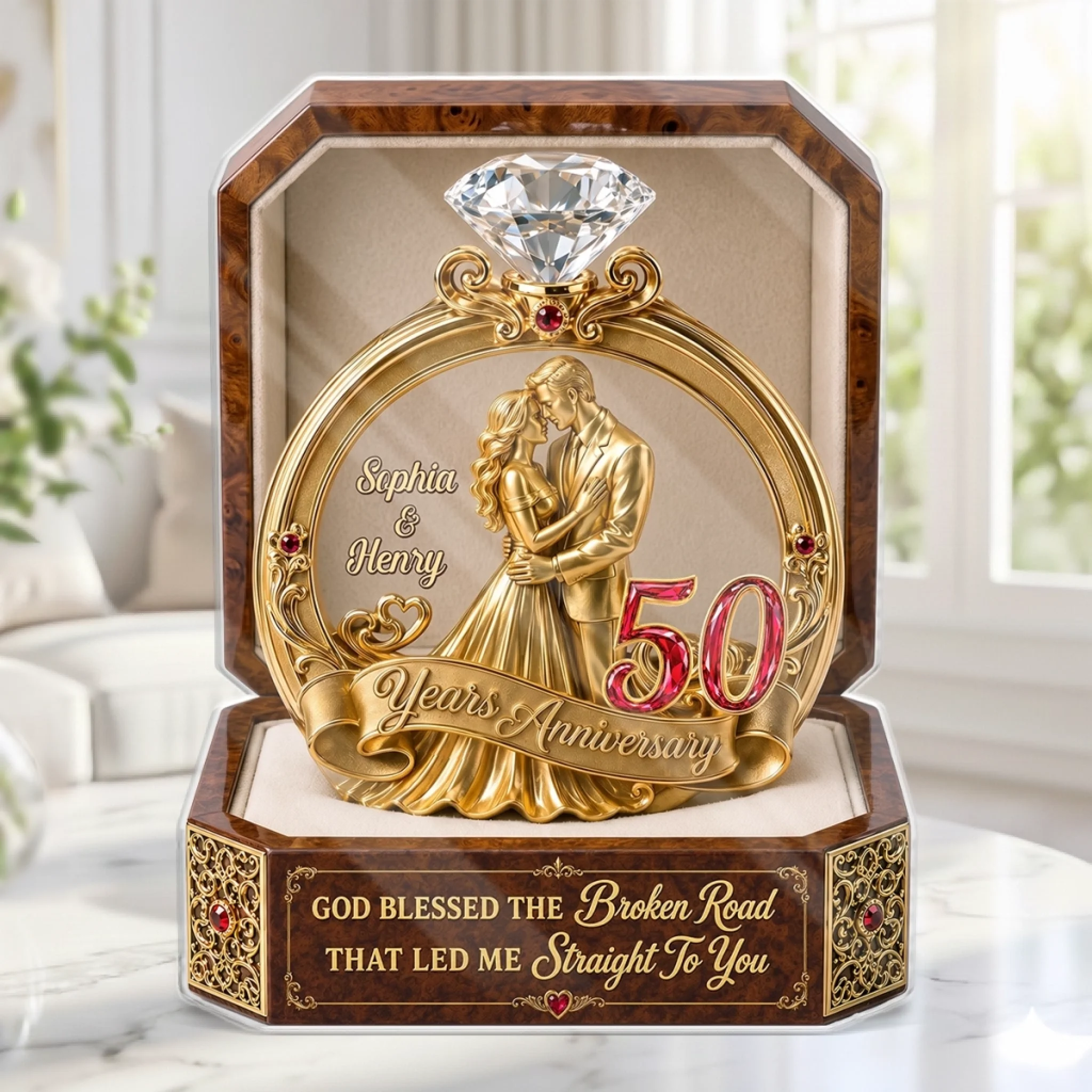 Custom Acrylic Plaque Personalized Anniversary Wedding Gift for Husband Wife Him Her Endless Love