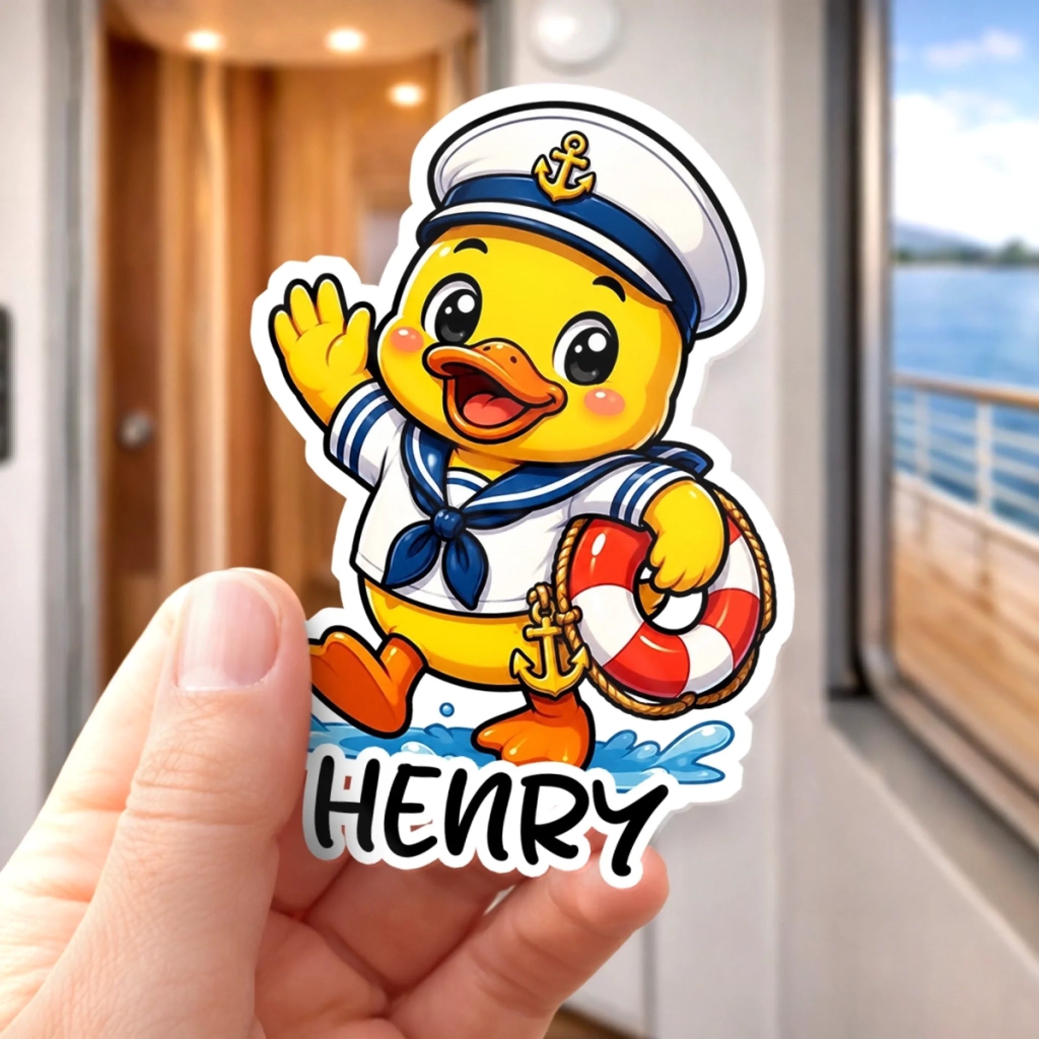 Custom Cruise Magnetic Sheet Personalized Summer Vacation Travel Gift for Family Ducking Into Fun