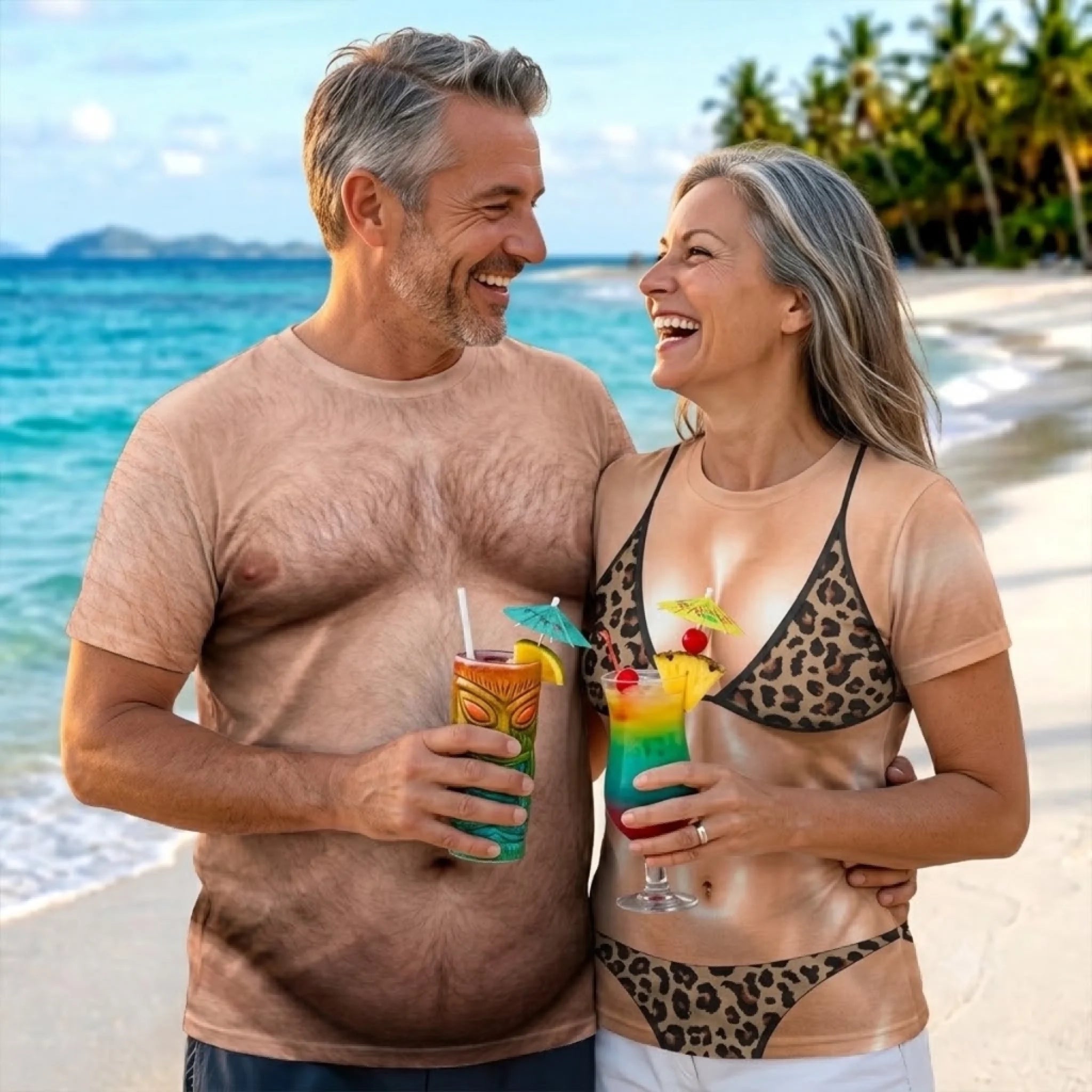 Custom Funny T-Shirt for Couples, Personalized Summer Vacation Travel Gift for Husband and Wife
