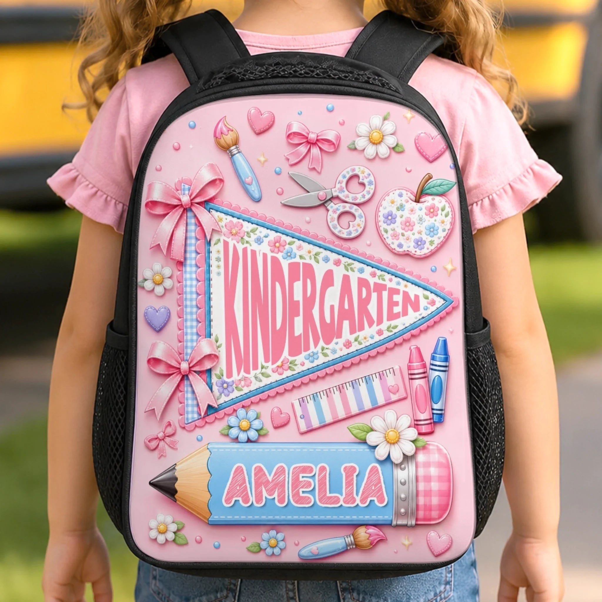 Custom Kids Front Printed Backpack - Personalized Back to School Gift for Small Classrooms