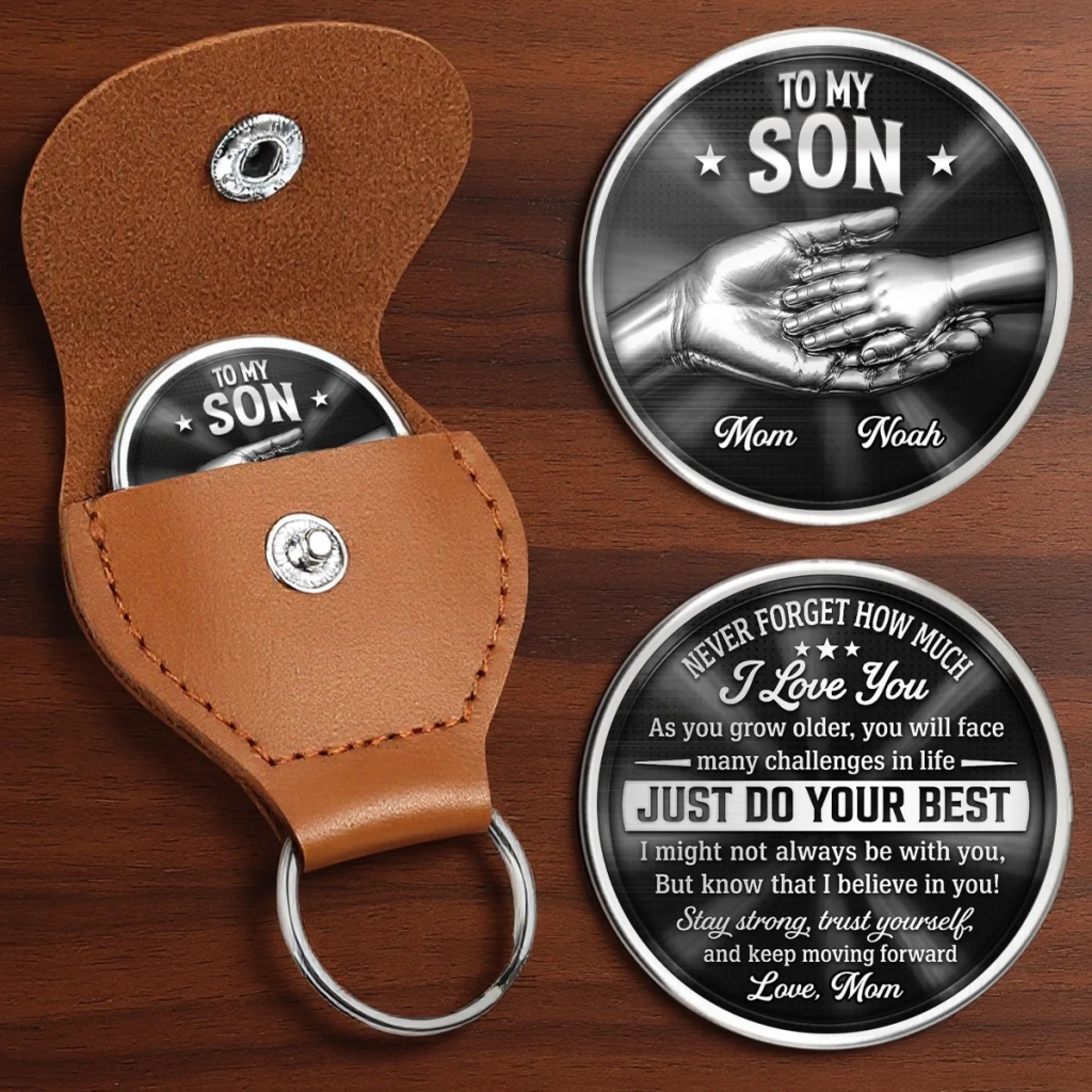 Custom Pocket Hug for Son Personalized Birthday Gift Love You Beyond Words Keepsake