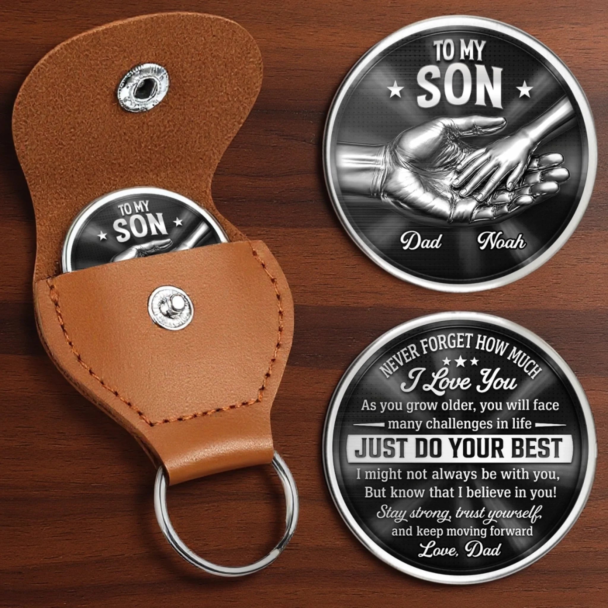 Custom Pocket Hug Personalized Birthday Gift for Son, Be Your Own Hero Keepsake Token