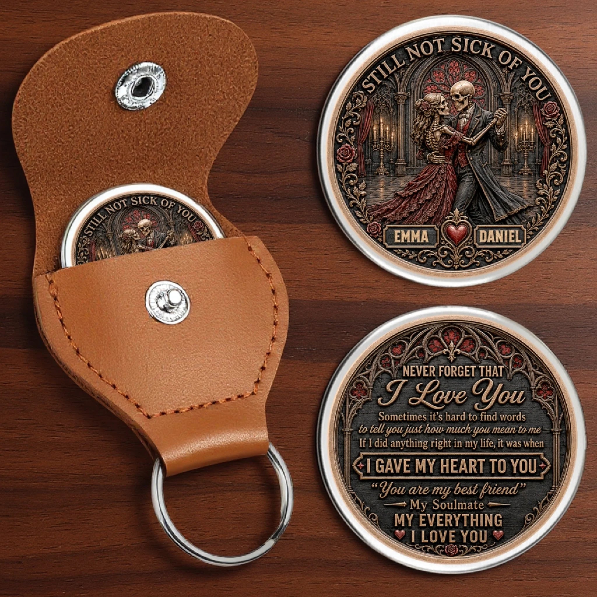 Custom Skeleton Pocket Hug, Personalized Anniversary or Wedding Gift for Husband and Wife