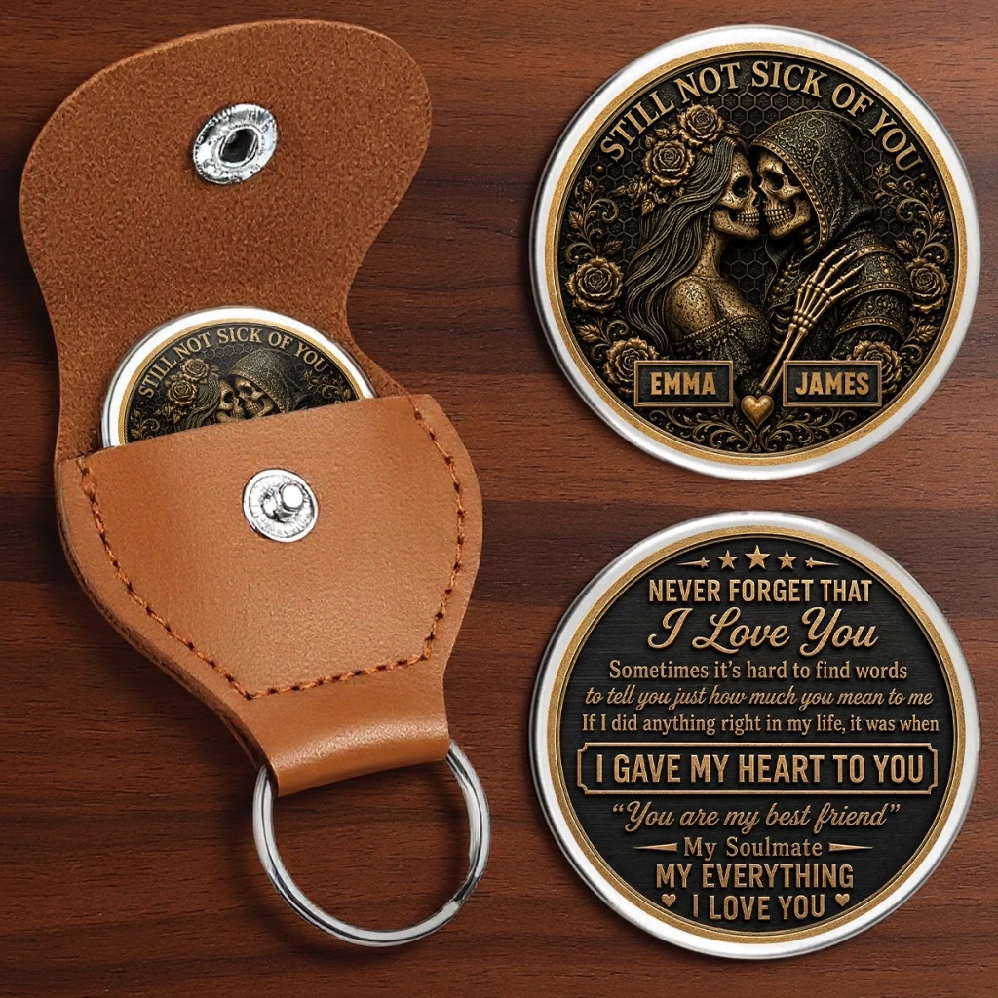 Custom Skeleton Pocket Hug, Personalized Anniversary Wedding Gift for Husband Wife Him Her