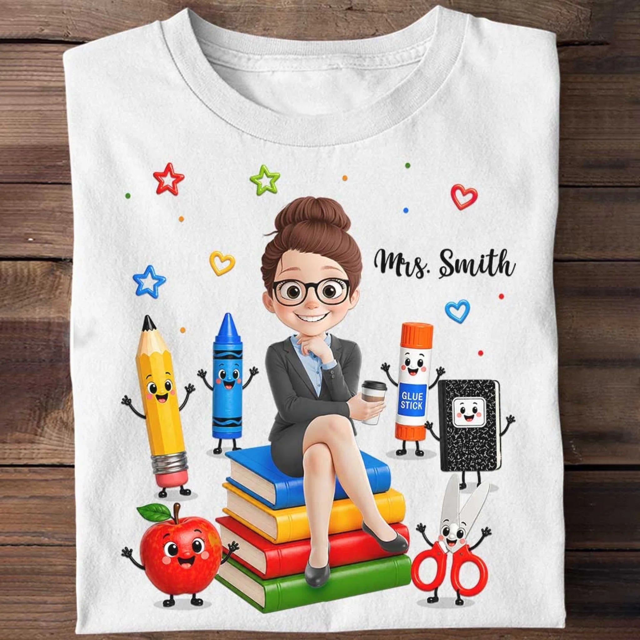 Custom Teacher T-Shirt or Hoodie, Personalized Back to School Appreciation Gift, Teaching Is a Work of Heart
