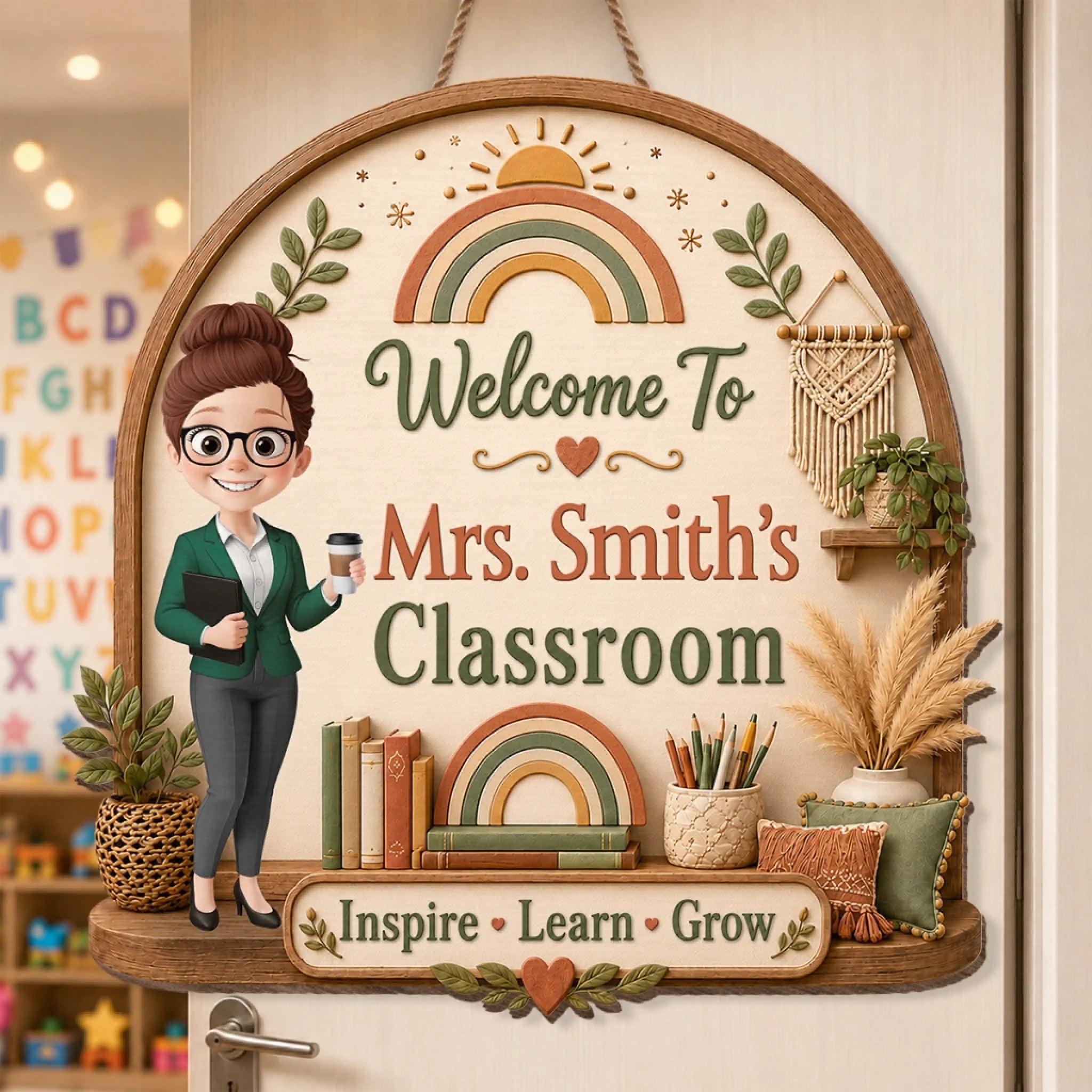 Personalized Classroom Decor Wood Sign, Custom Back to School Teacher Gift, Little Moments Big Impact