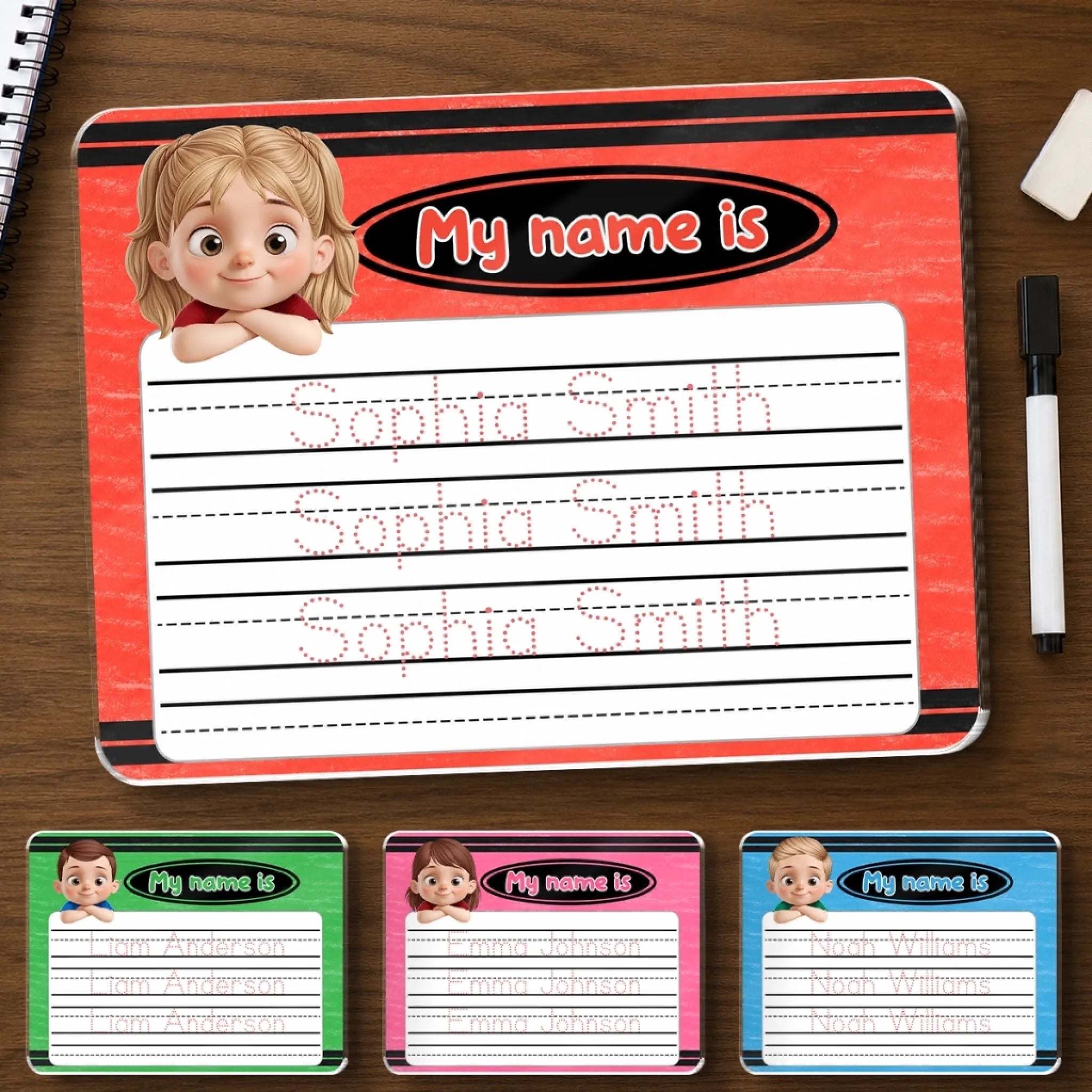Custom Kids Acrylic Tracing Board, Personalized Back to School Gift for Bright Beginnings