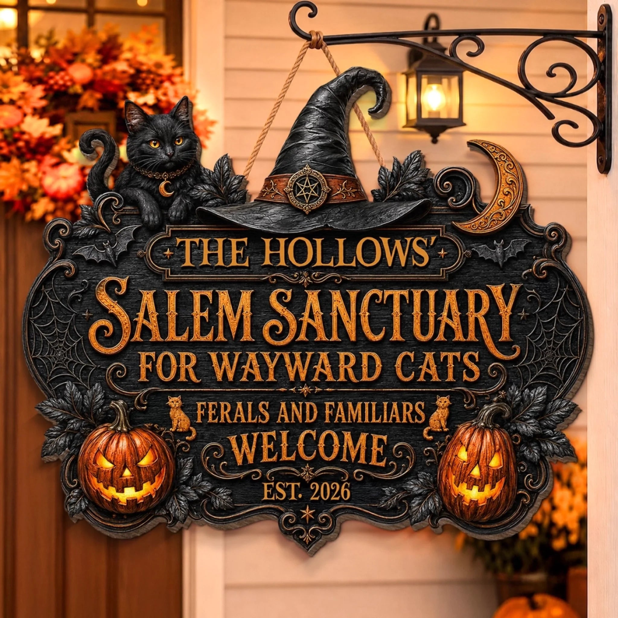 Custom Wood Sign Personalized Halloween Decor, Spooky Memories Gift for Mom Dad Siblings and Kids