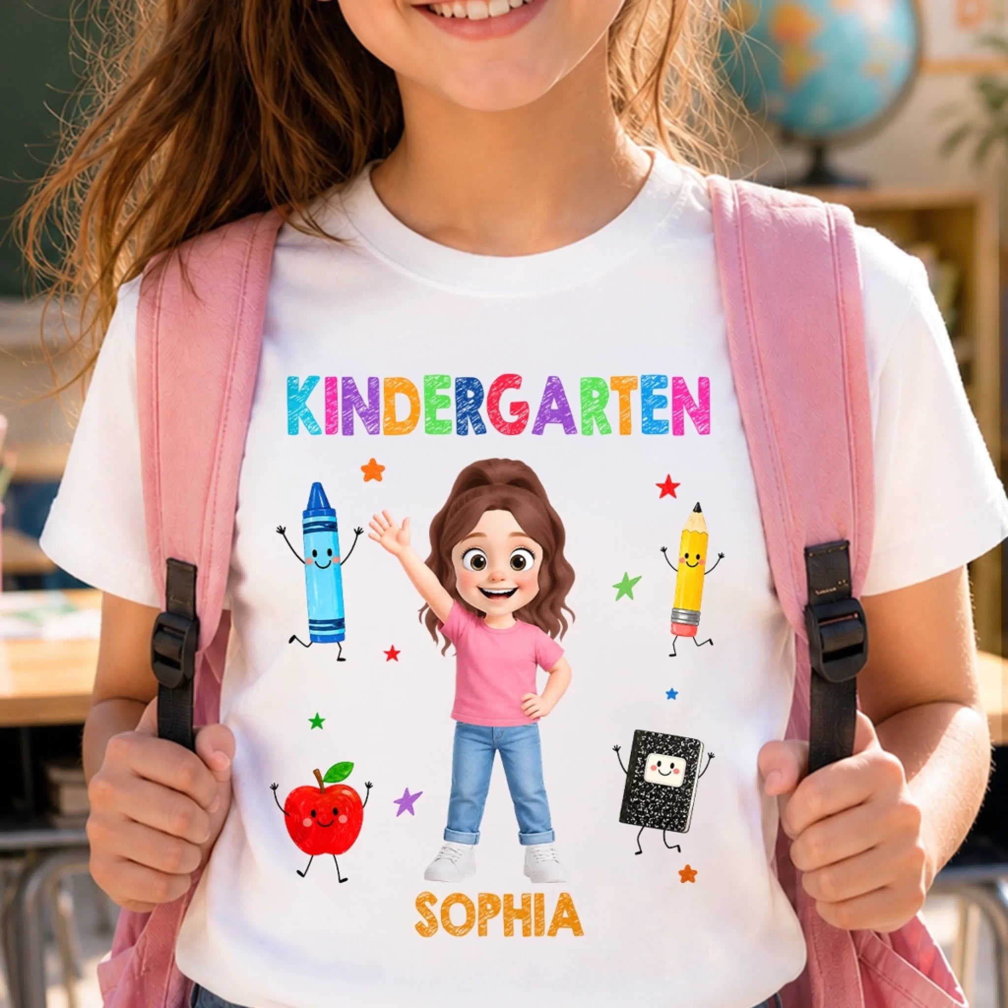 Custom Youth T-Shirt Personalized Back to School Gift for Kids Ready for New Adventures