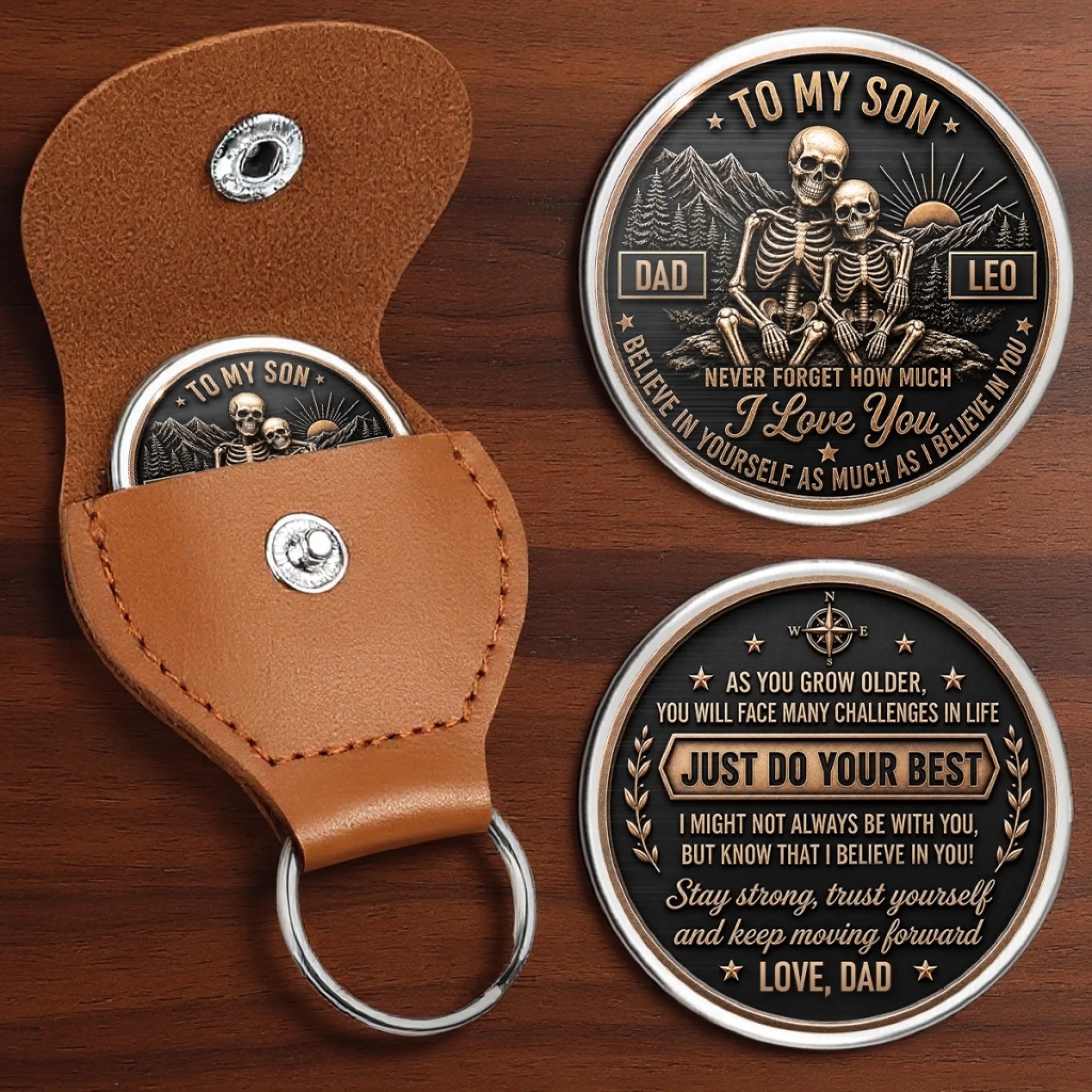 Custom Skeleton Pocket Hug Personalized Birthday Gift for Son Believe in Yourself Keepsake