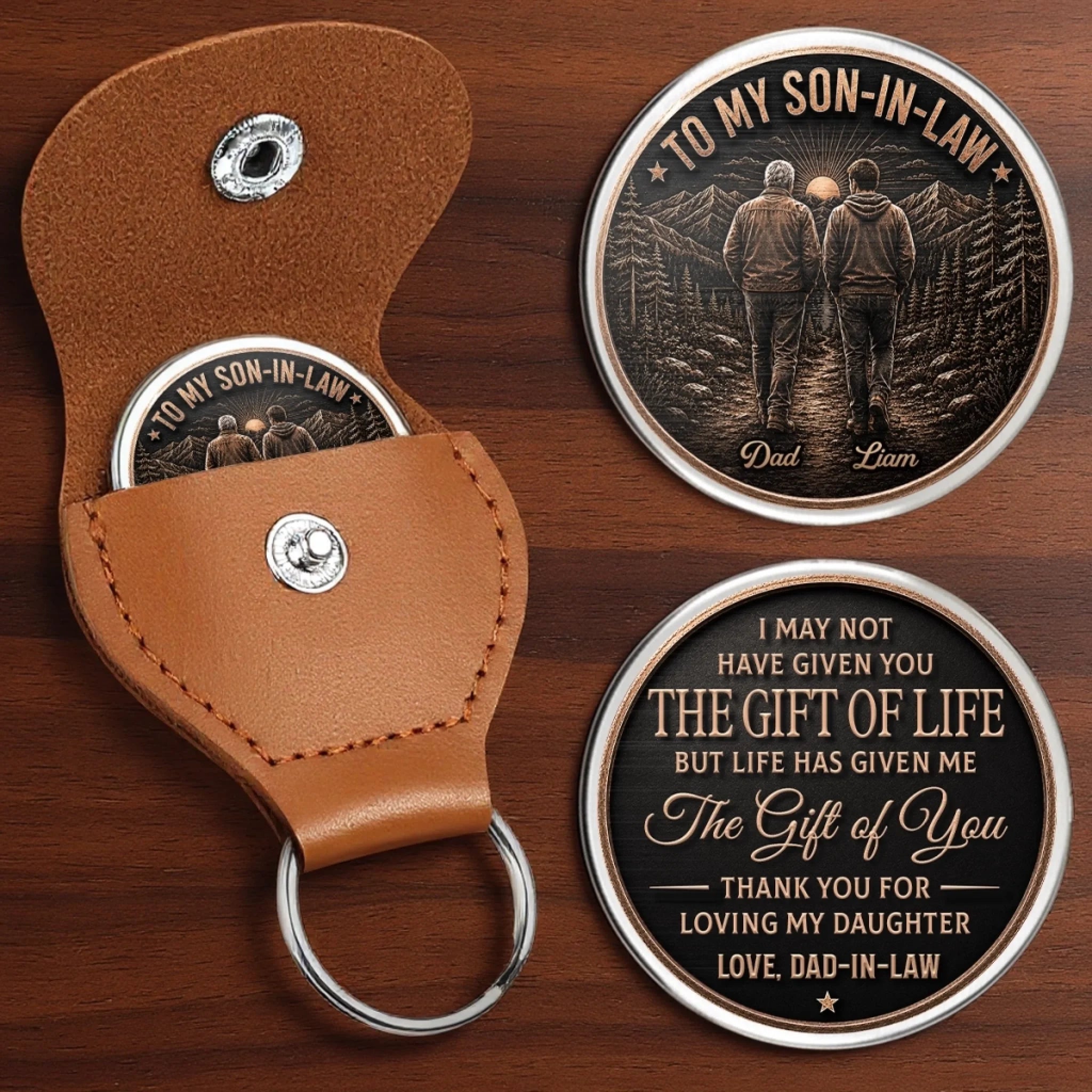 Custom Pocket Hug Personalized Birthday Gift for Son In Law, Blessed to Have You as Family