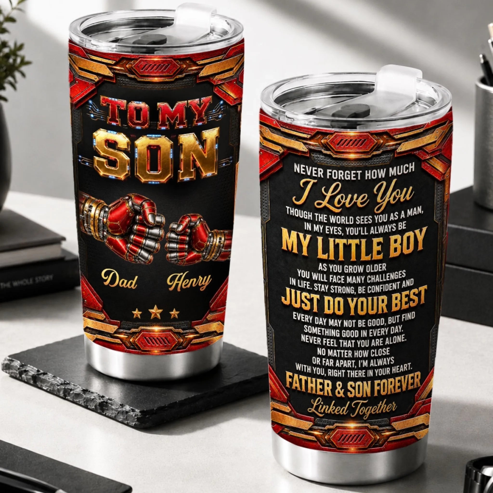 Custom Tumbler Personalized Birthday Gift for Son or Daughter, My World My Why