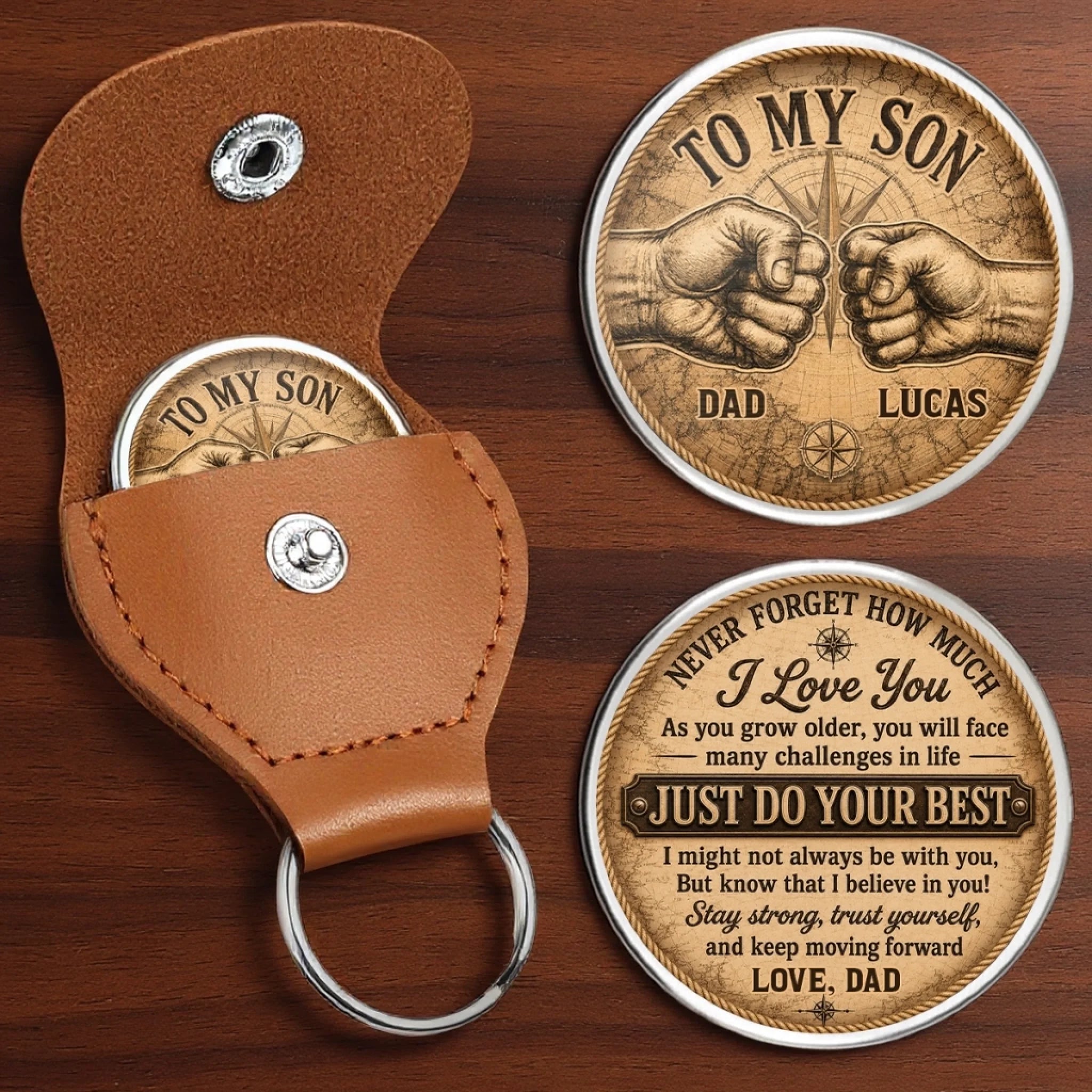 Custom Pocket Hug Personalized Birthday Gift for Son Believe In Yourself Always Keepsake