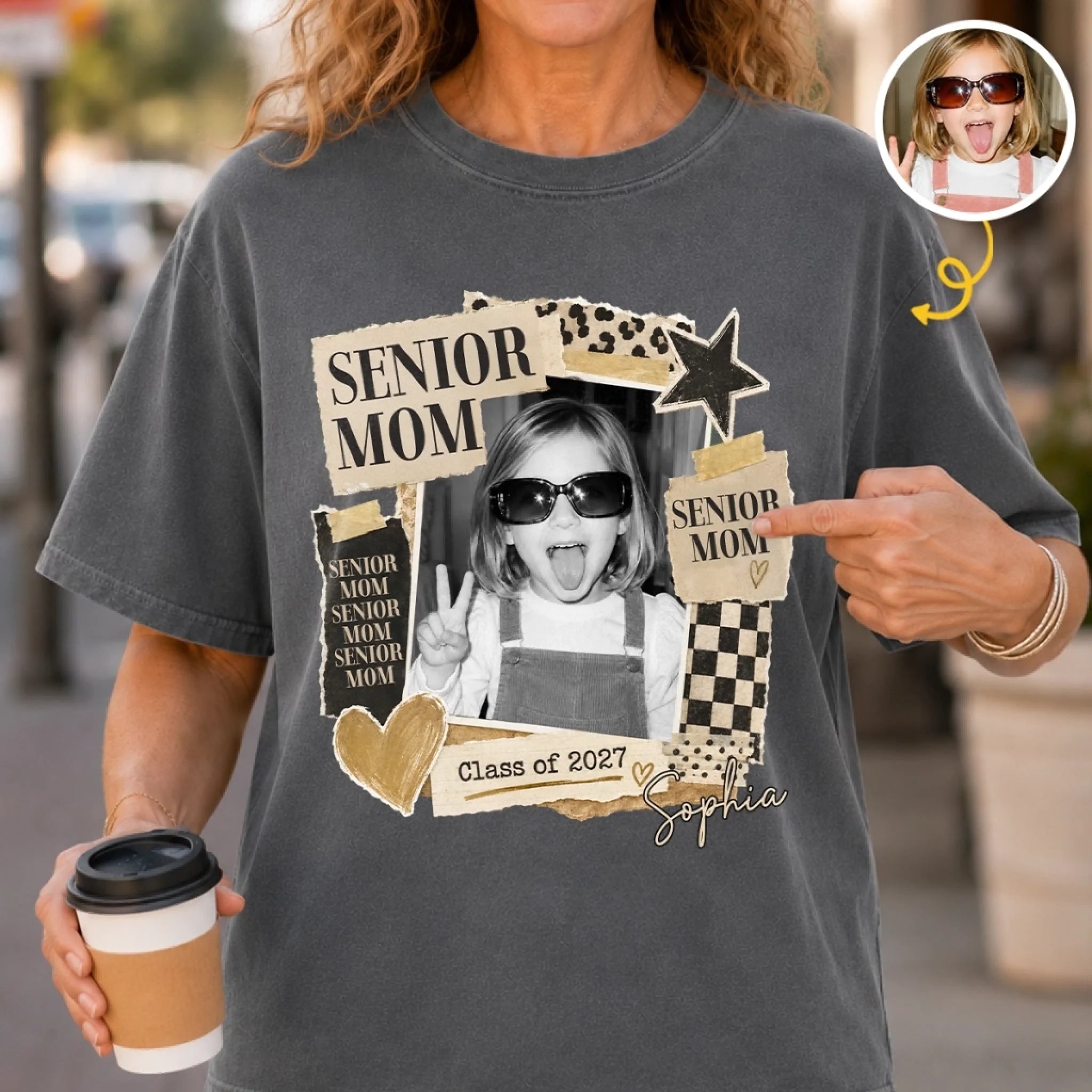 Custom Photo Comfort T-Shirt Personalized Graduation Gift for Him or Her Dream Big Finish Strong